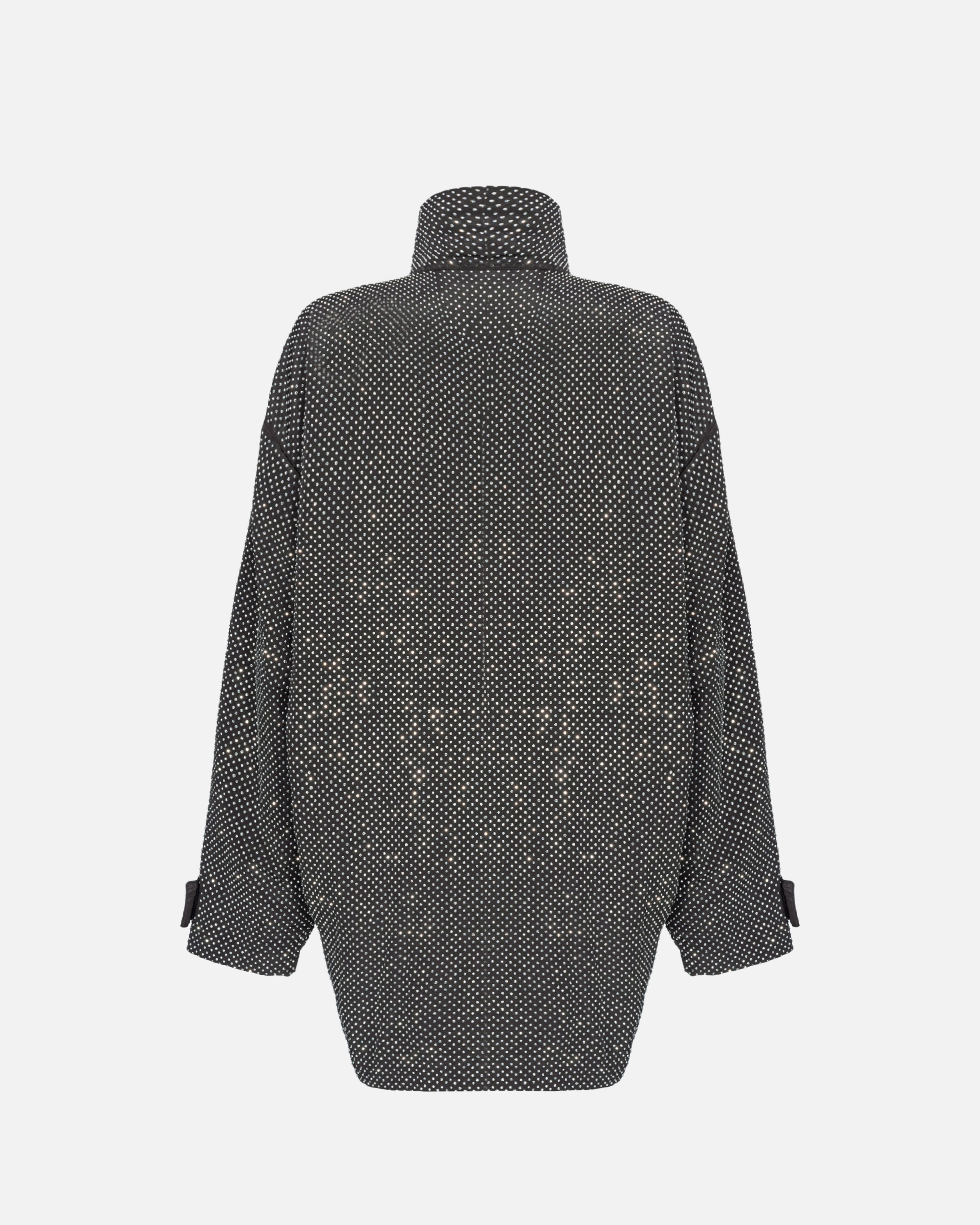 PINKO TECHNICAL PARKA WITH RHINESTONE-EFFECT MINI STUDS
