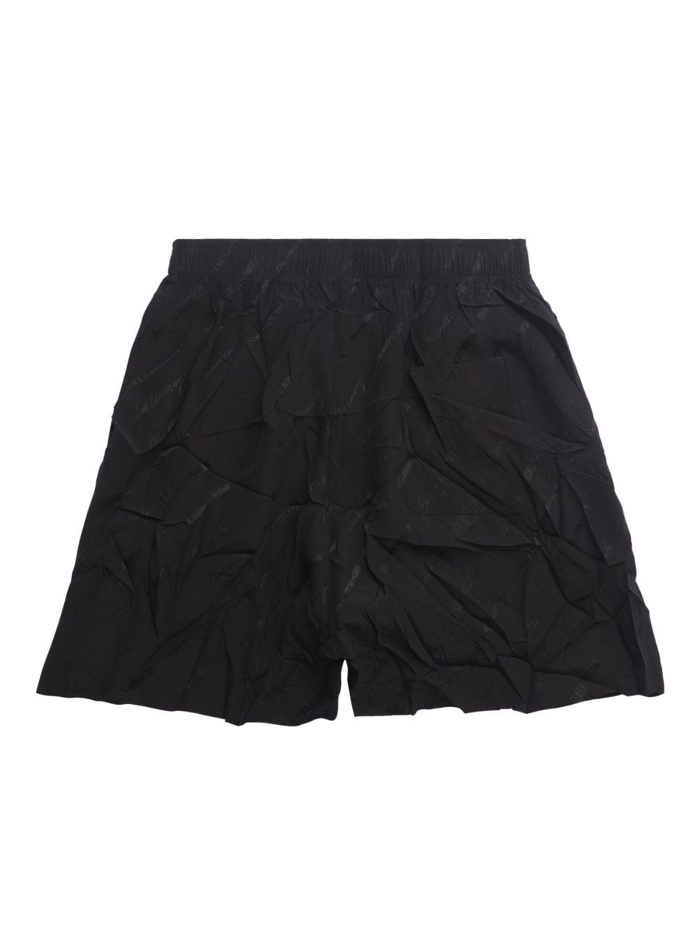 logo-print silk shorts - 6