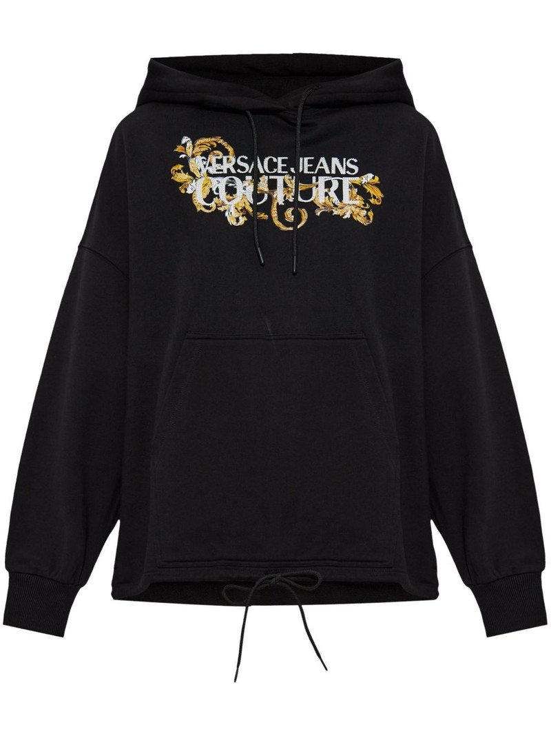 logo-appliqué hoodie 1