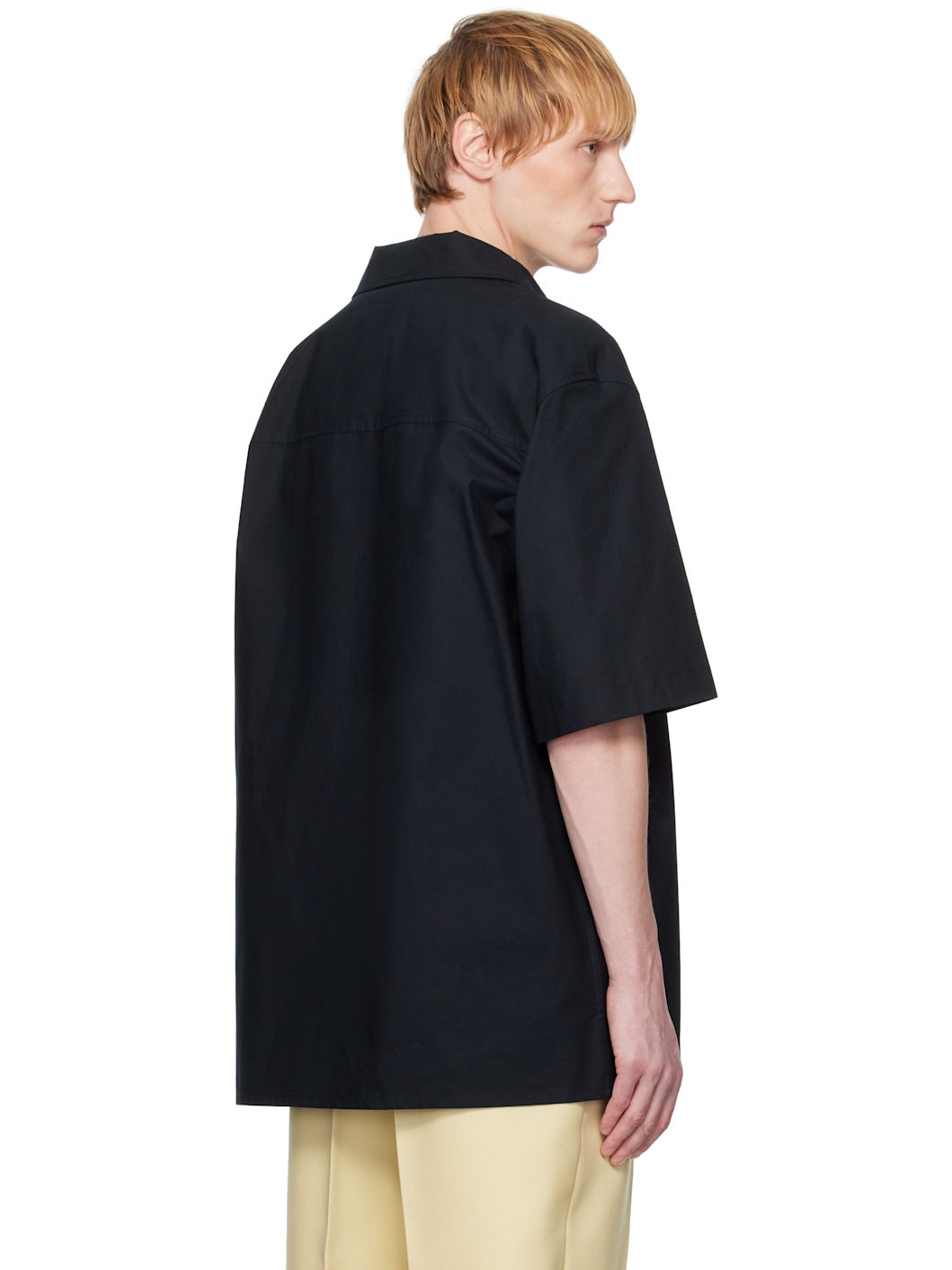 Navy Cotton Shirt - 3