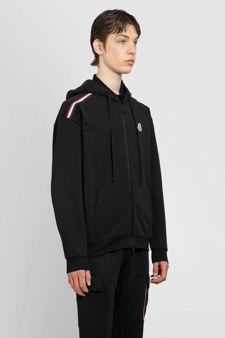 Moncler men's black tricolour accent zip hoodie - 2