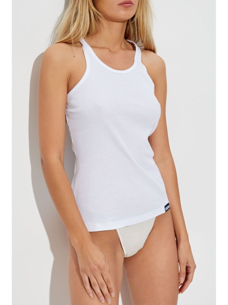 DSQUARED2 logo-patch tank top outlook