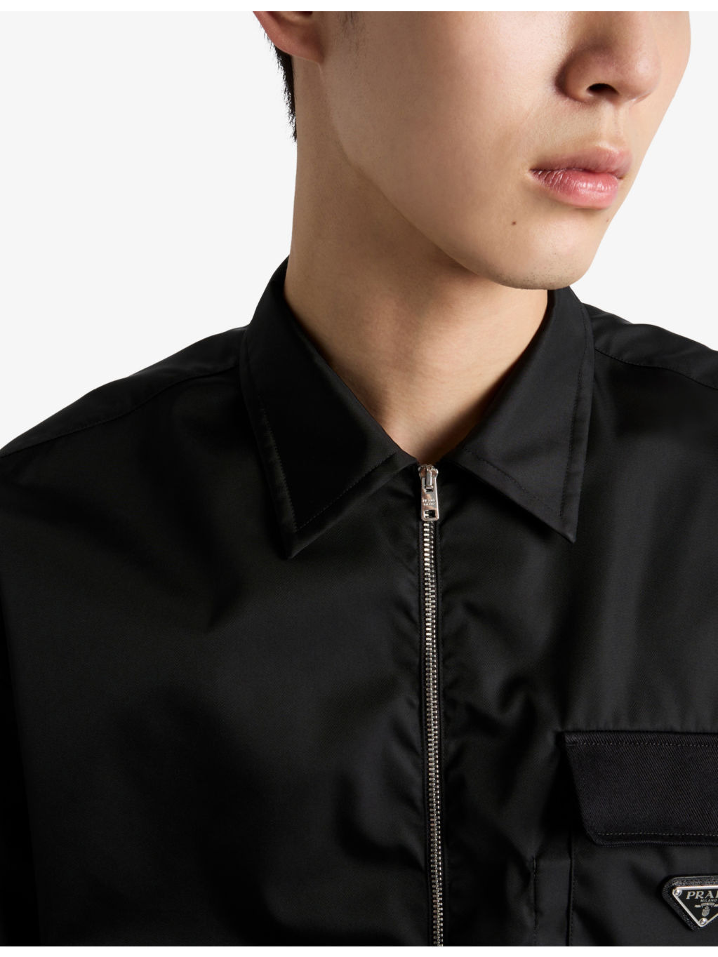 Re Nylon Zip-Up Woven Shirt - 5