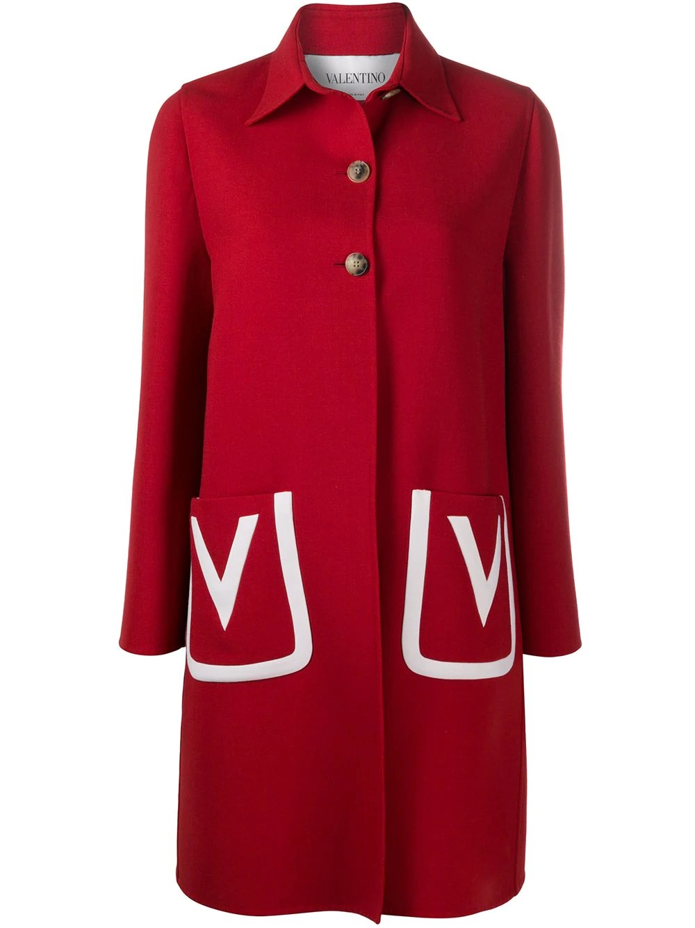 V pocket overcoat - 1