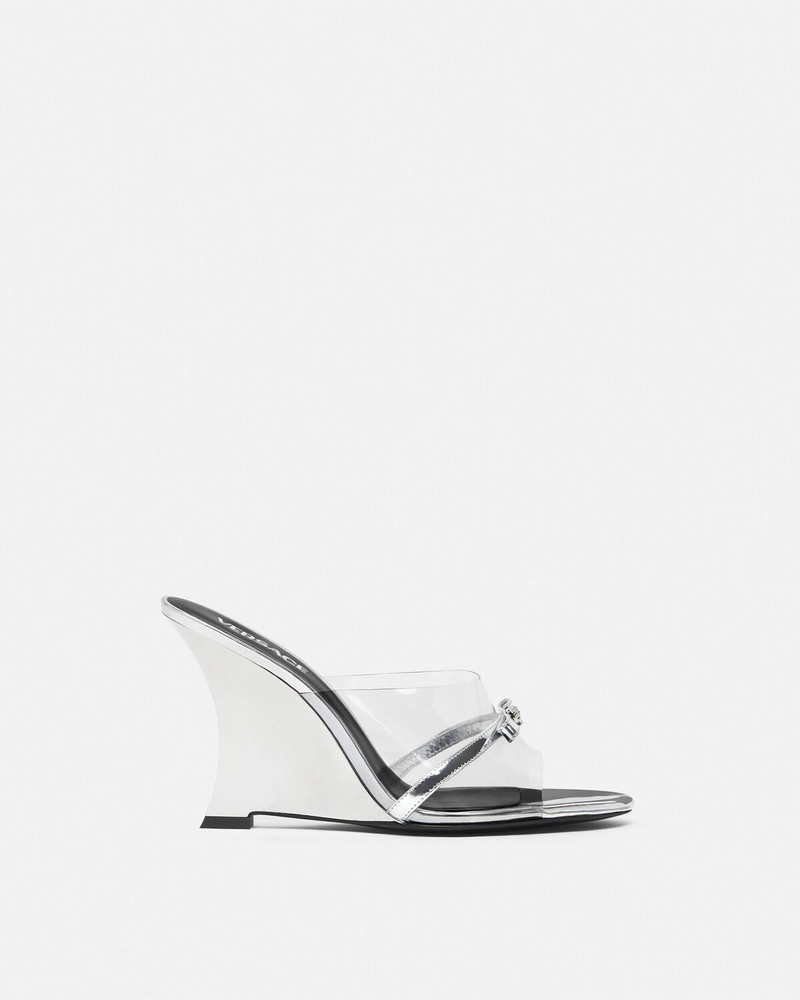 Gianni Ribbon Wedge Mules 3.7" / 95 mm - 1
