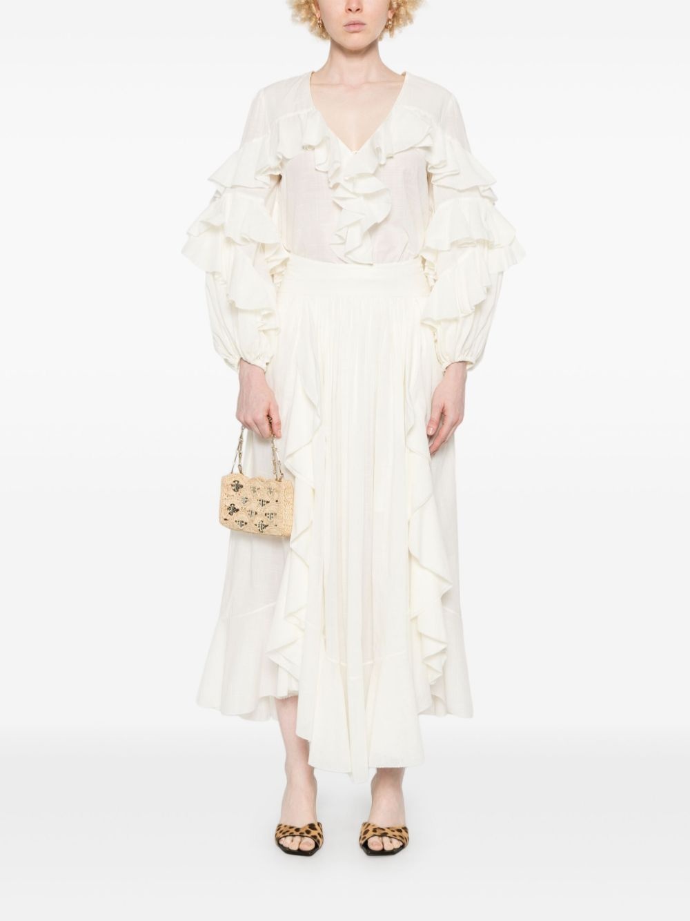 ruffled maxi skirt - 2
