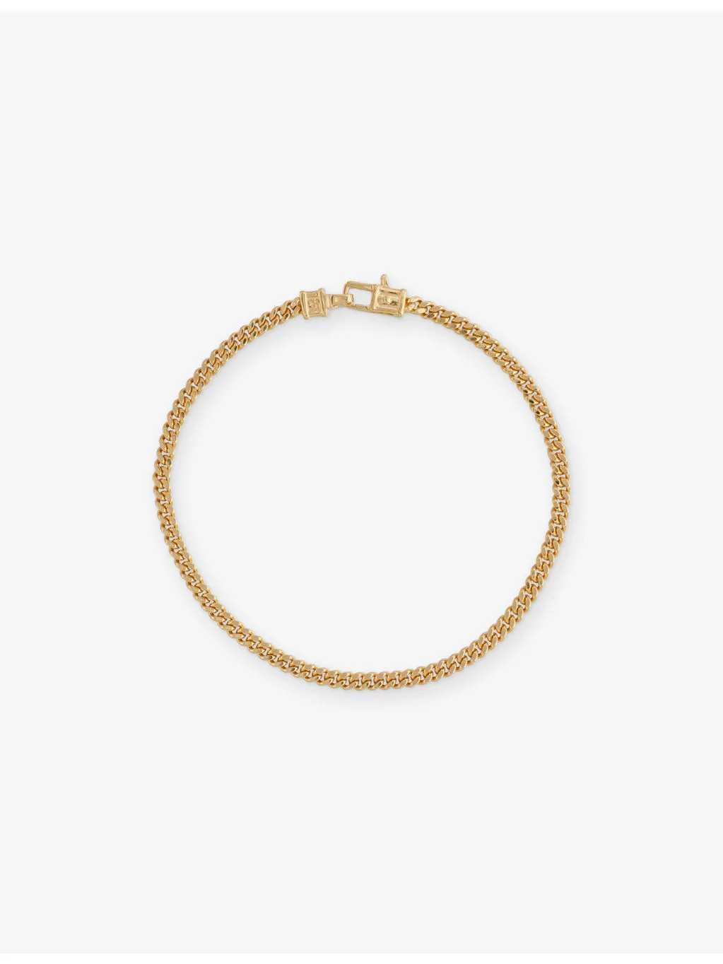Curb M 18ct Gold-Plated 925 Sterling Silver Bracelet - 1