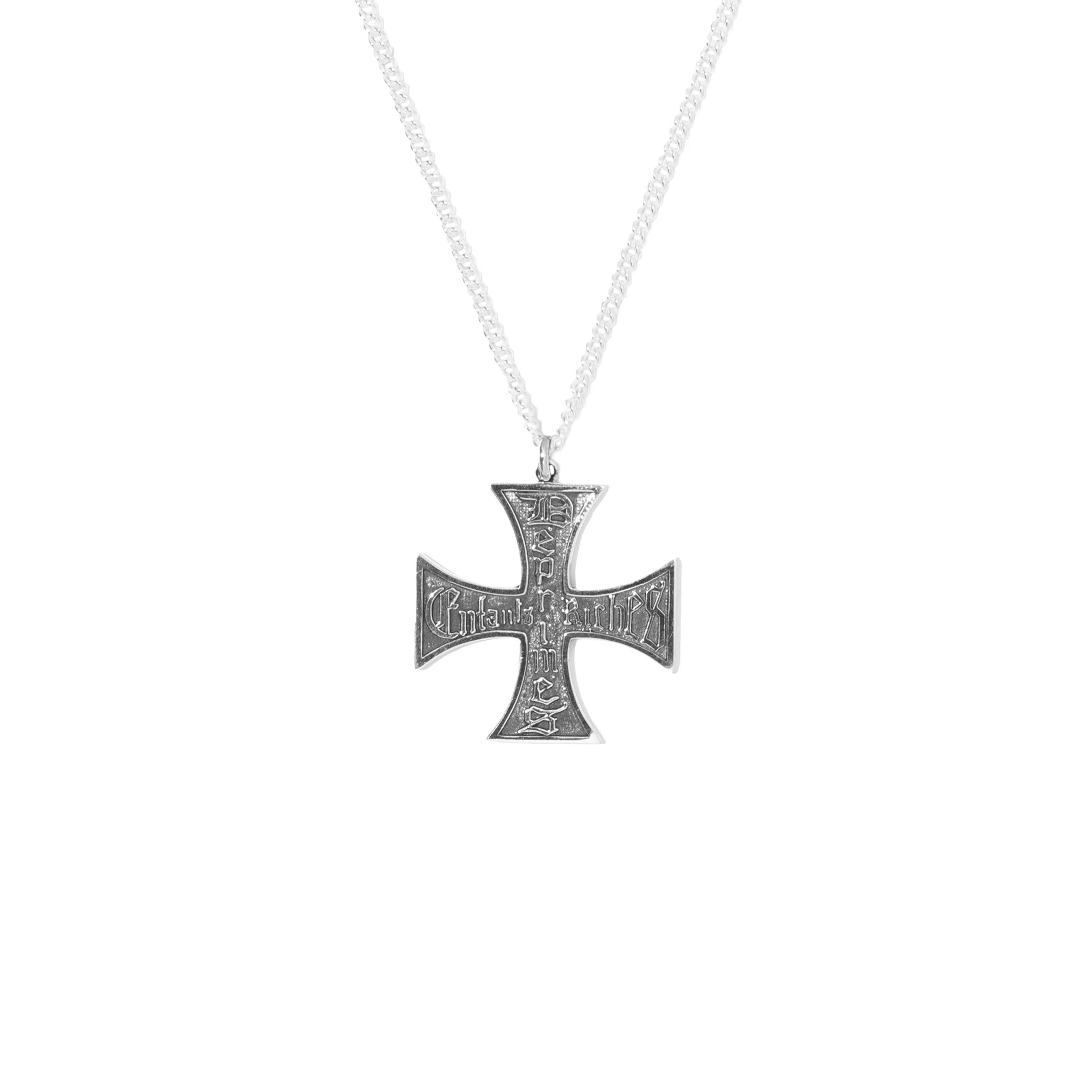 Enfants Riches Déprimés Cross Logo Necklace 'Silver' - 1