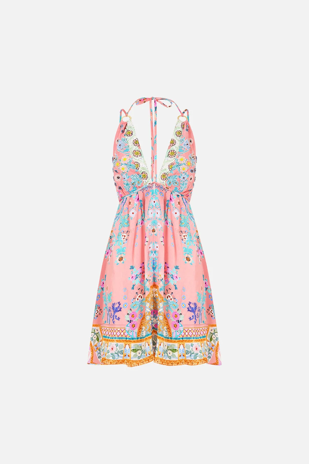 SHORT FLARED DRESS WITH HARDWARE HOWDY GAUDI - 1