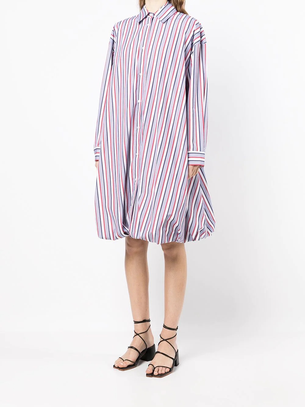 stripe-detail shirt dress - 3