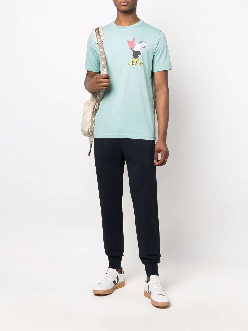 drawstring-waist organic-cotton track pants - 2