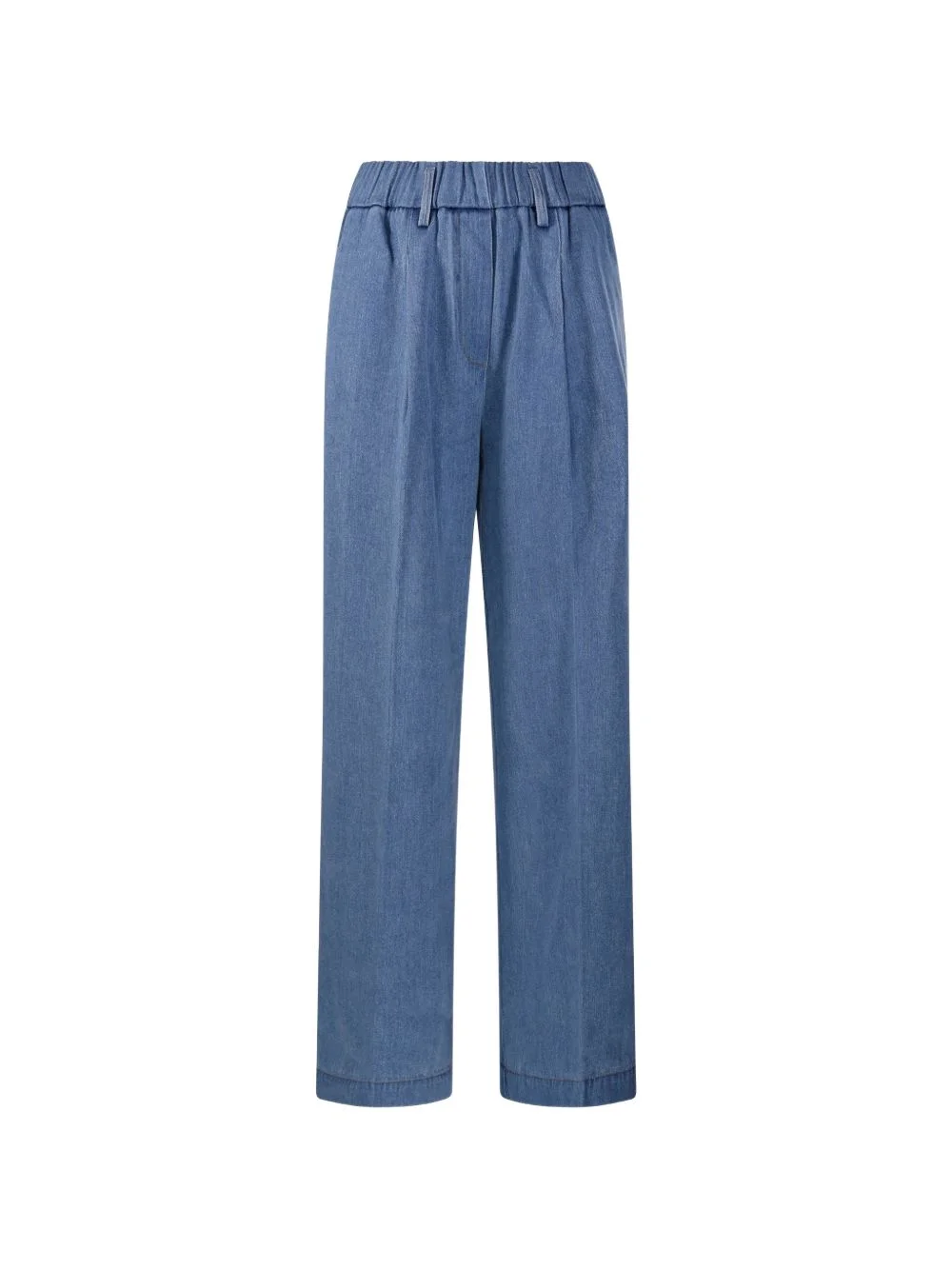 elasticated denim trousers - 1