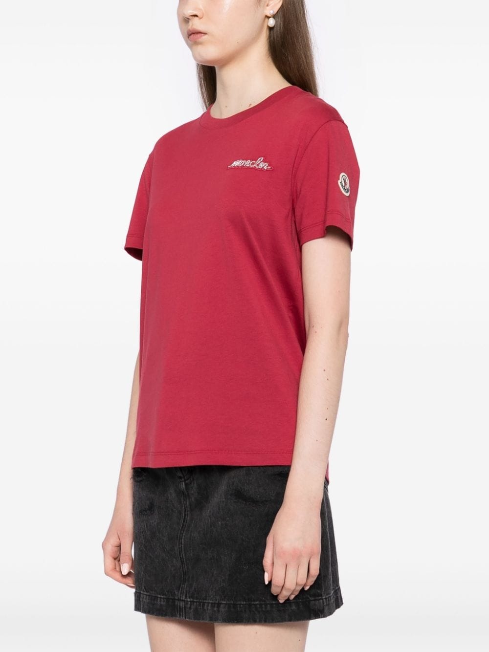 beaded logo T-shirt - 3