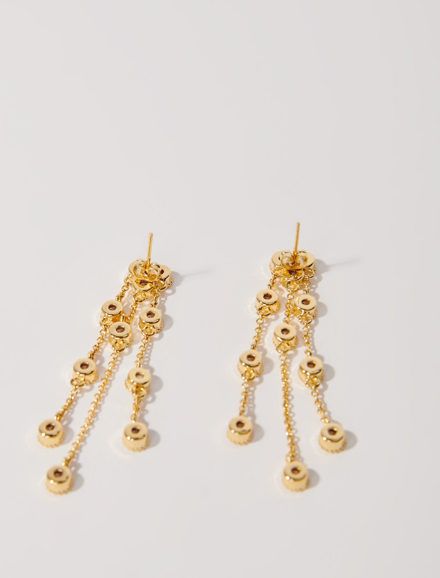 Gold-plated recycled brass earrings - 4