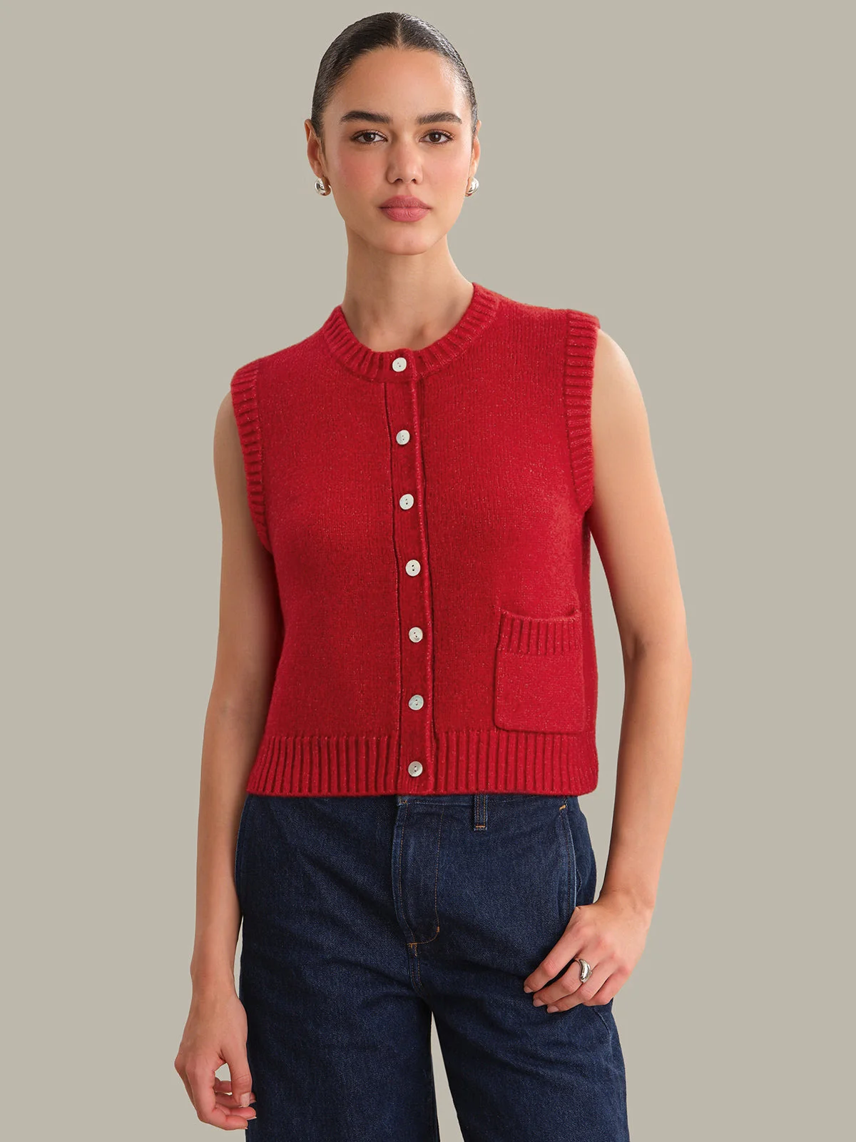 Dara: Cashmere Silk Vest - 1