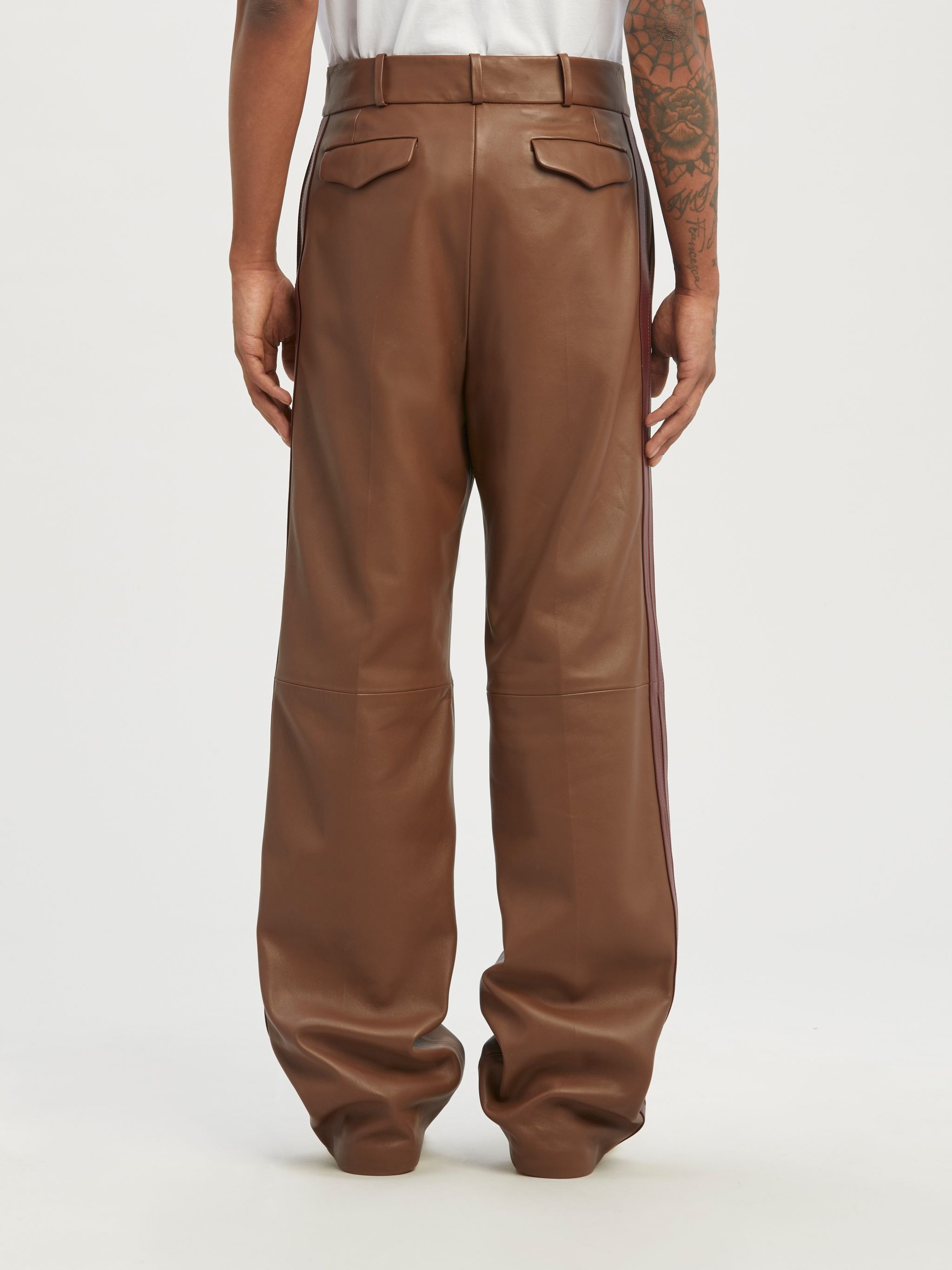 Monogram Leather Track Pants - 5