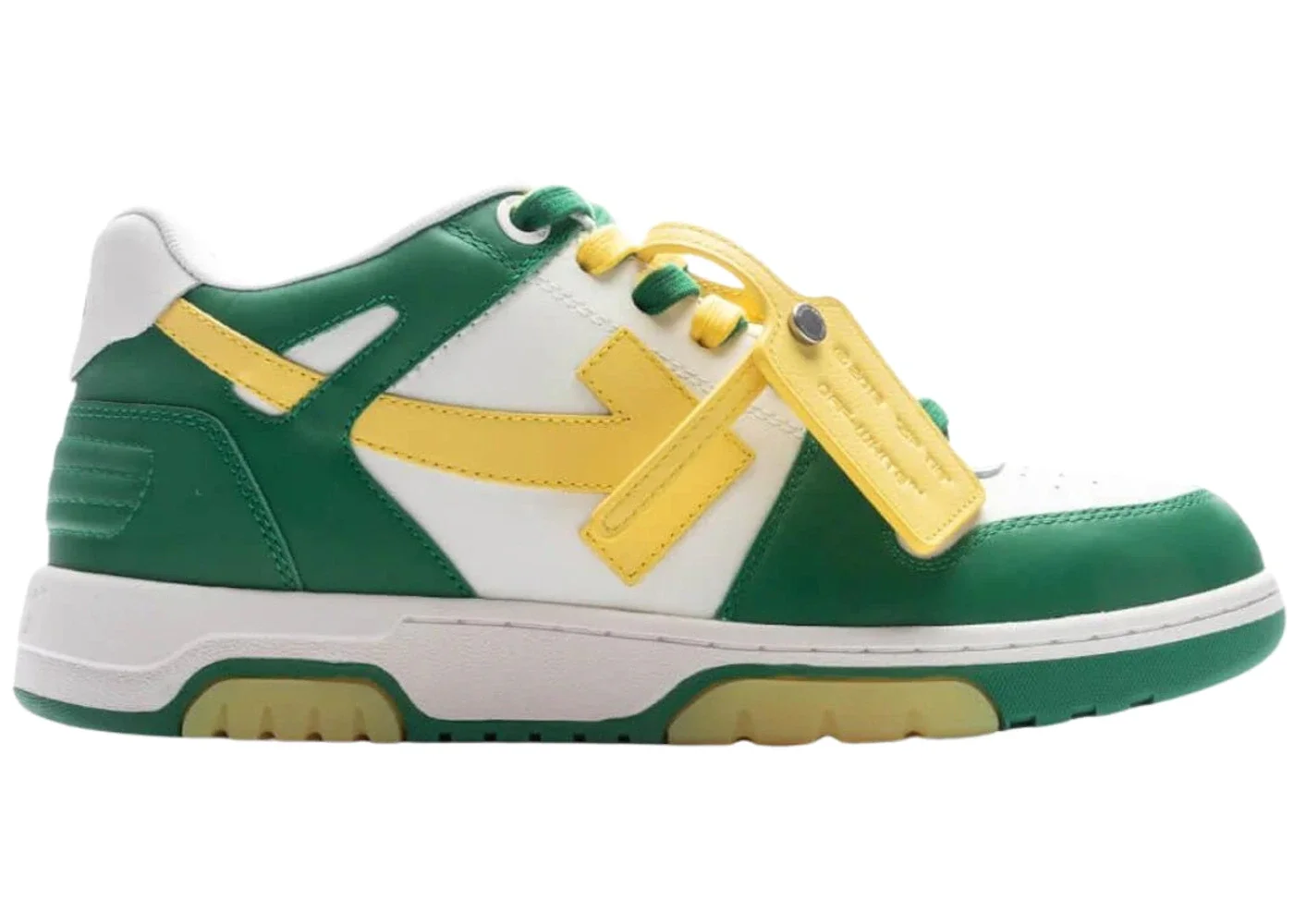OFF-WHITE Out Of Office OOO Low Tops Green Yellow - 1