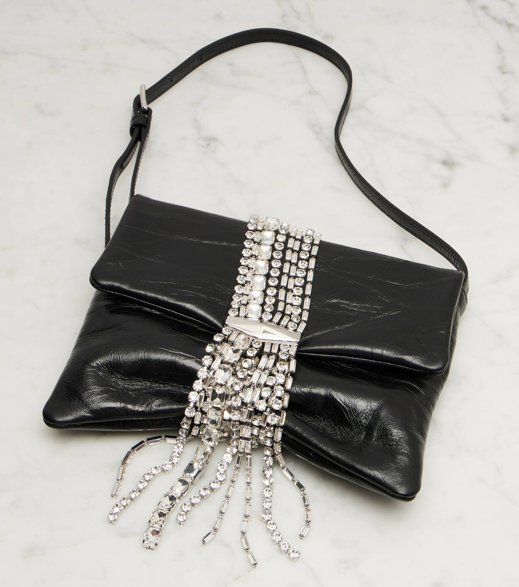 Zandra embellished leather shoulder bag - 6