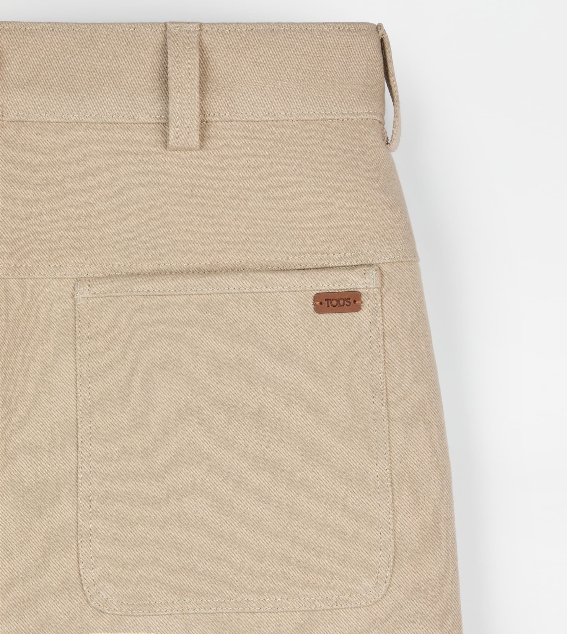 RELAXED FIT CHINO PANTS IN COTTON - BEIGE - 8
