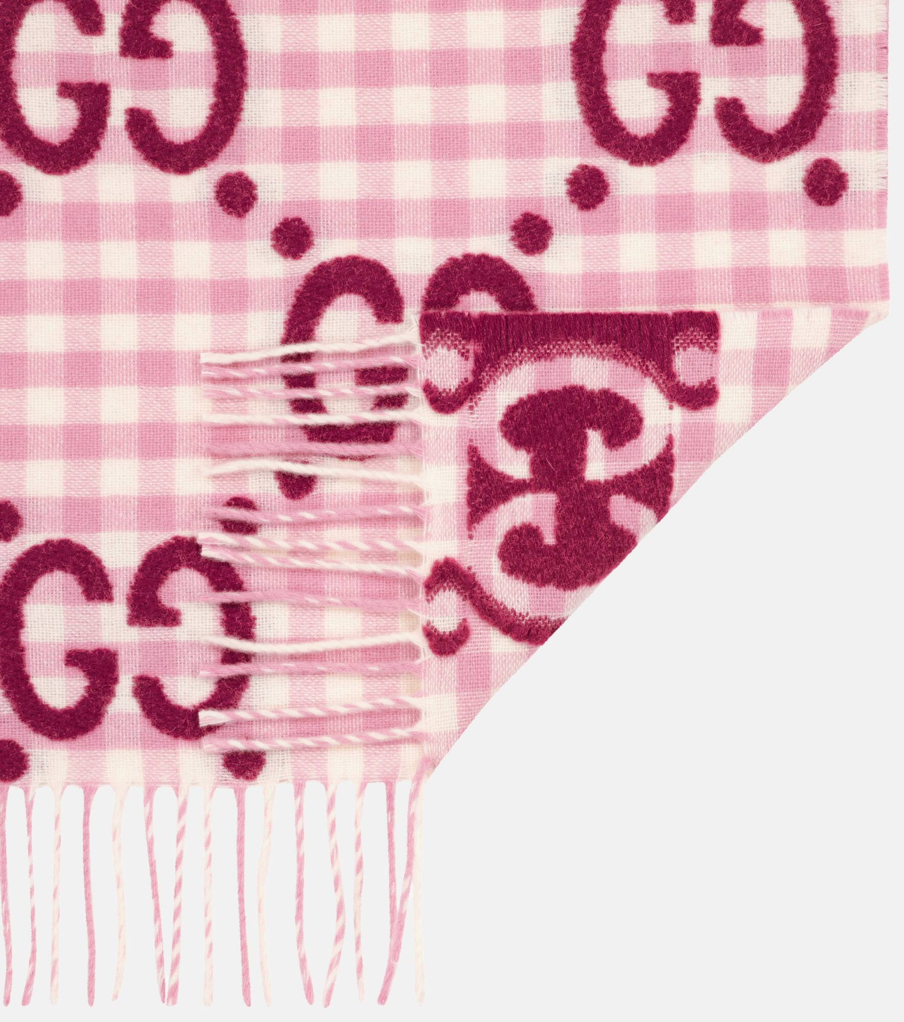 GG wool jacquard scarf - 4
