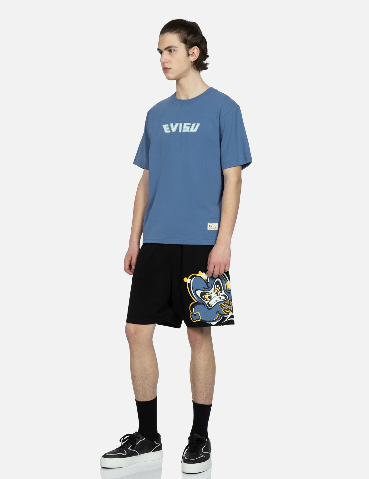 TRANSFORMING DARUMA PRINT SWEAT SHORTS - 3