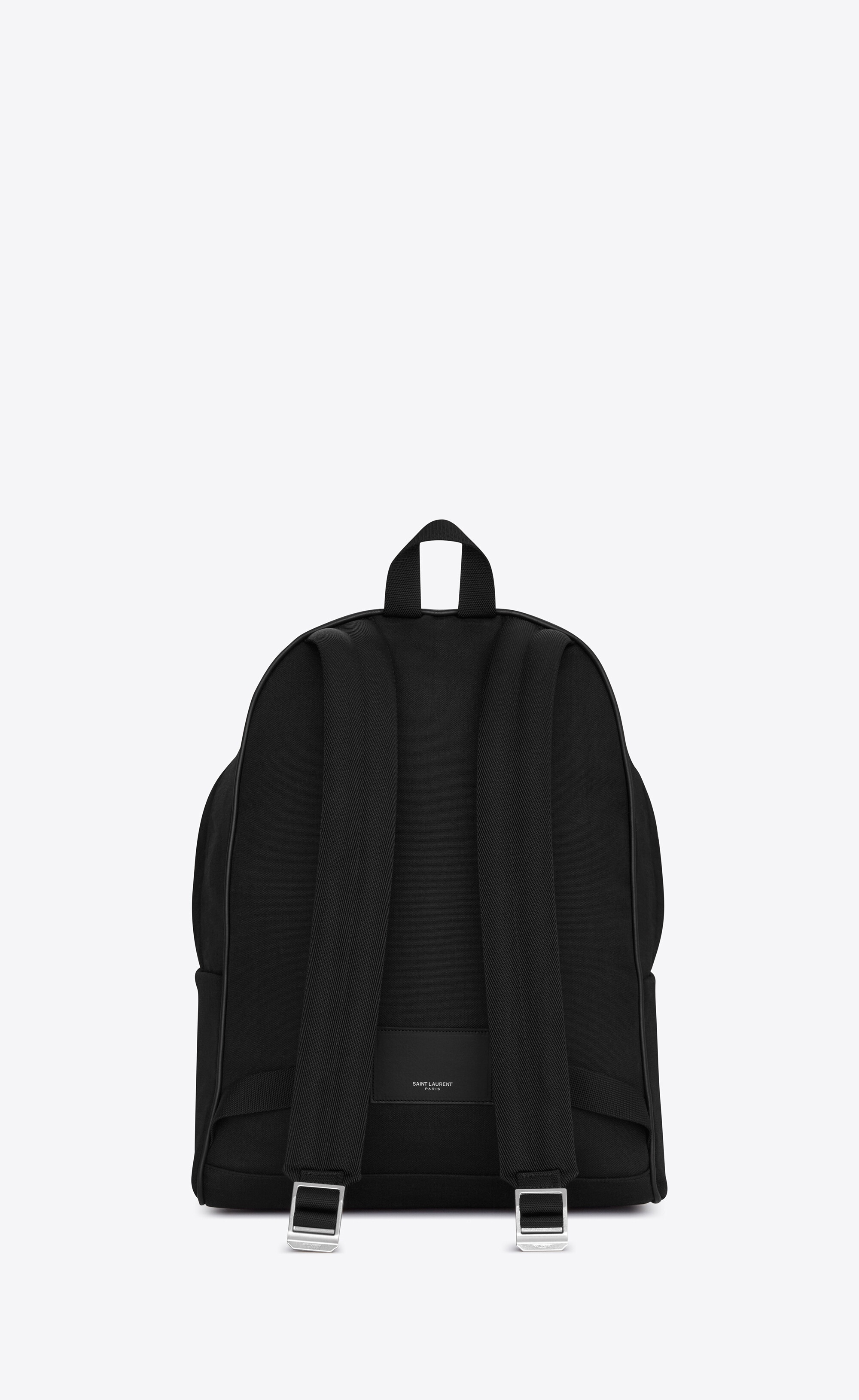 city backpack in canvas, nylon and leather - 2