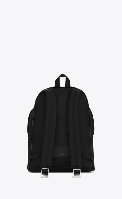 SAINT LAURENT city backpack in canvas, nylon and leather outlook