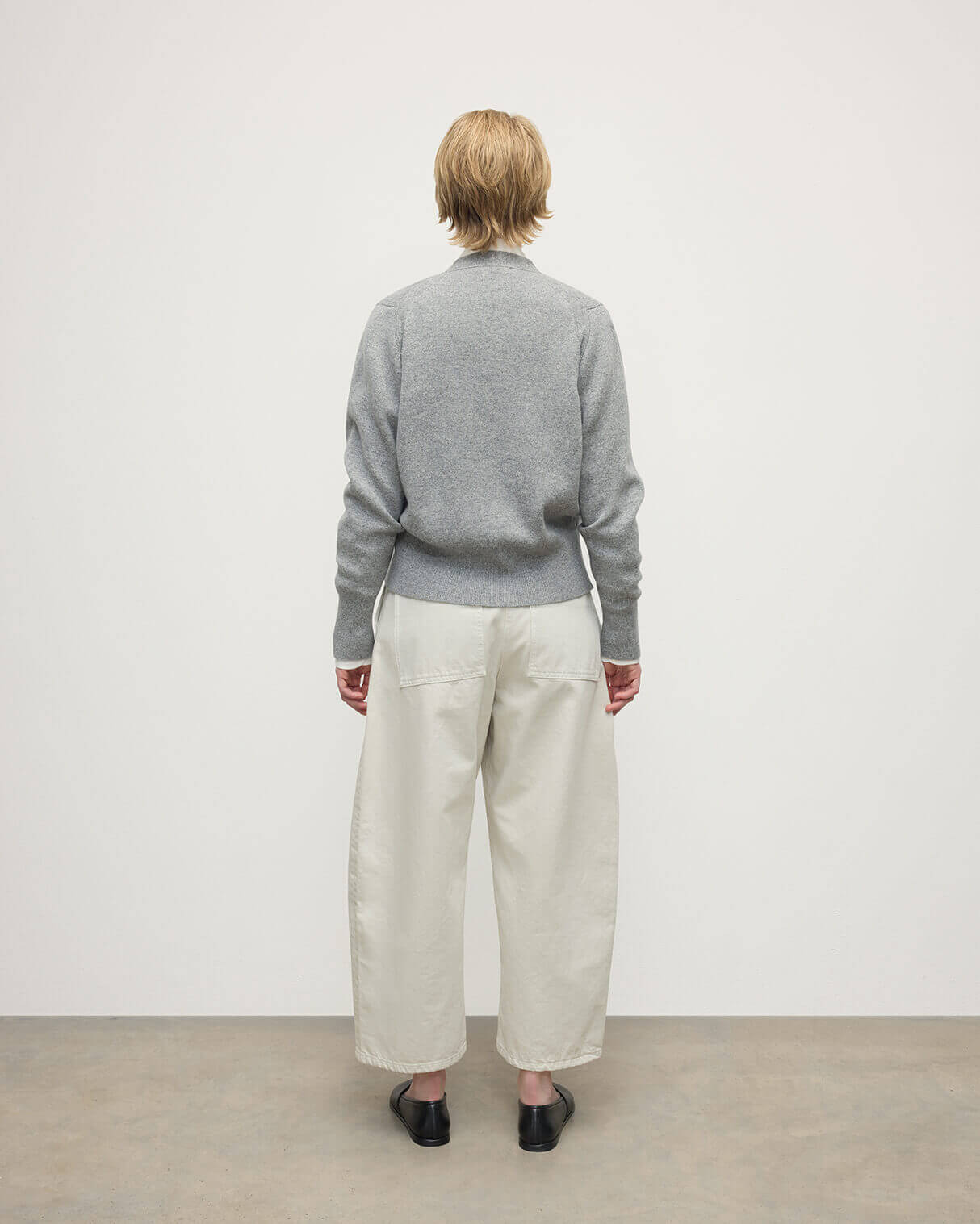 Milano Stitch Grey Cashmere Cardigan - 4