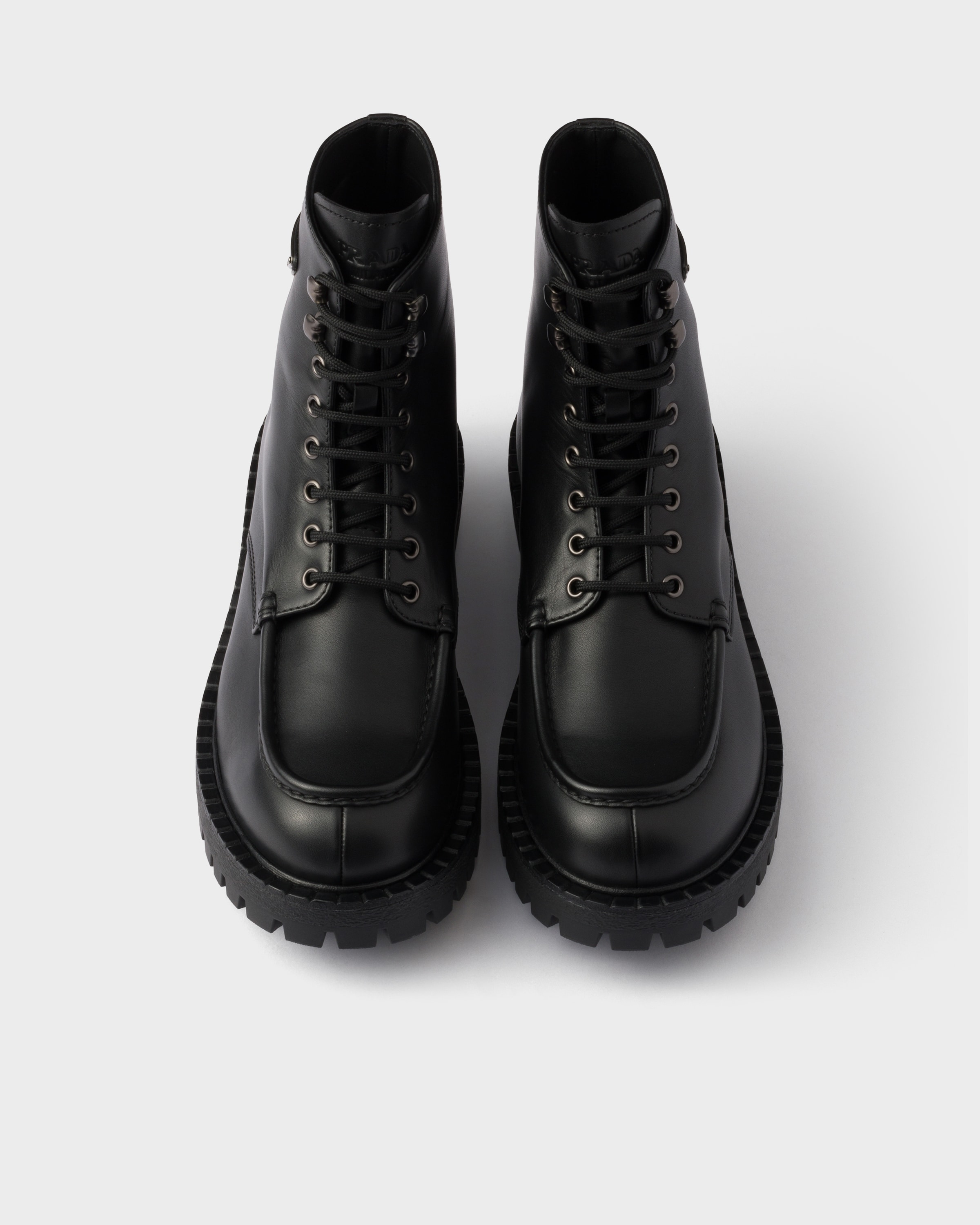 Laced leather booties - 4