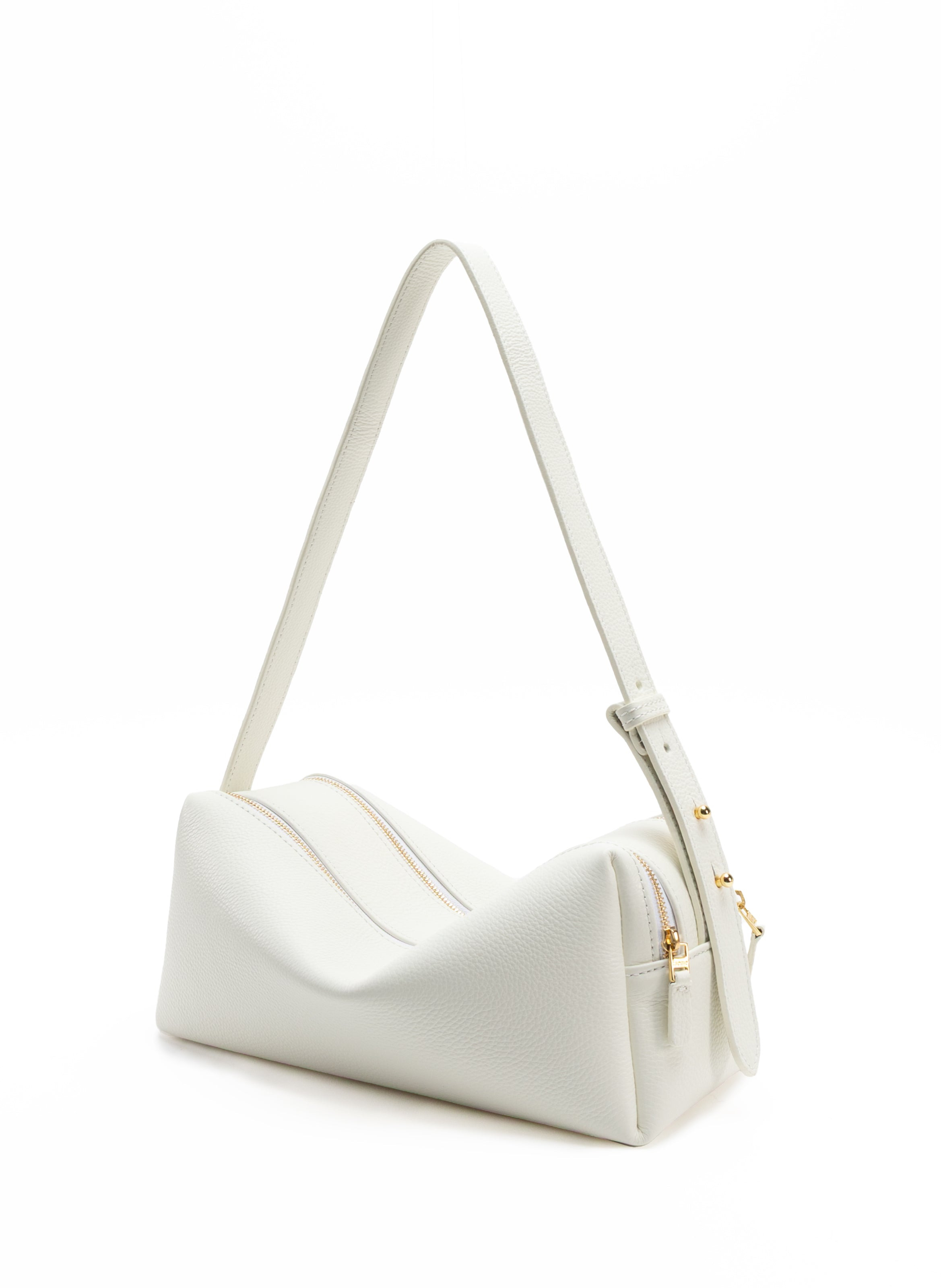 Trousse Pebbled Leather White - 3