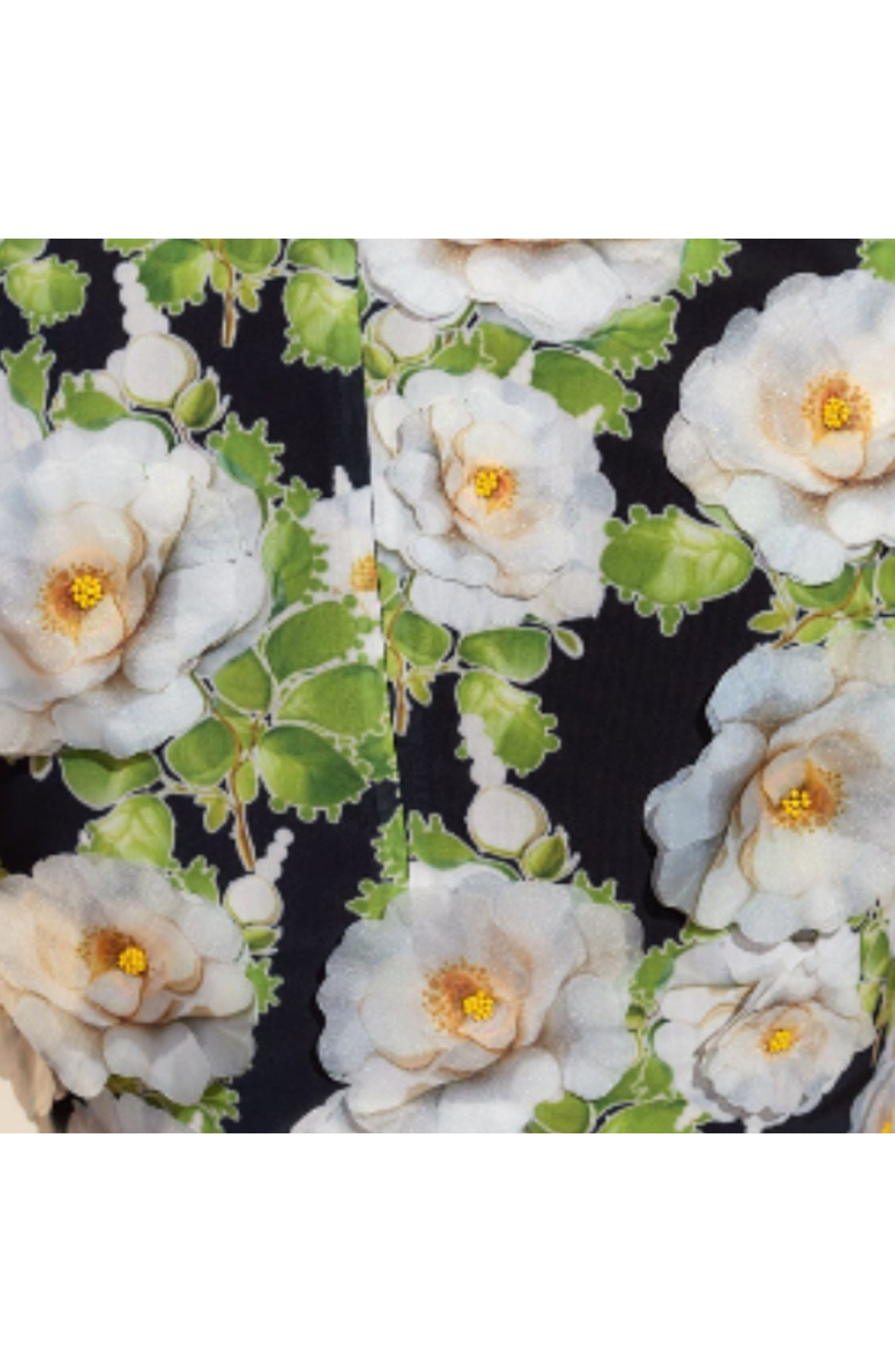 Cynthia Rowley Cornelia Flower Applique Top in Black Floral at Nordstrom - 5