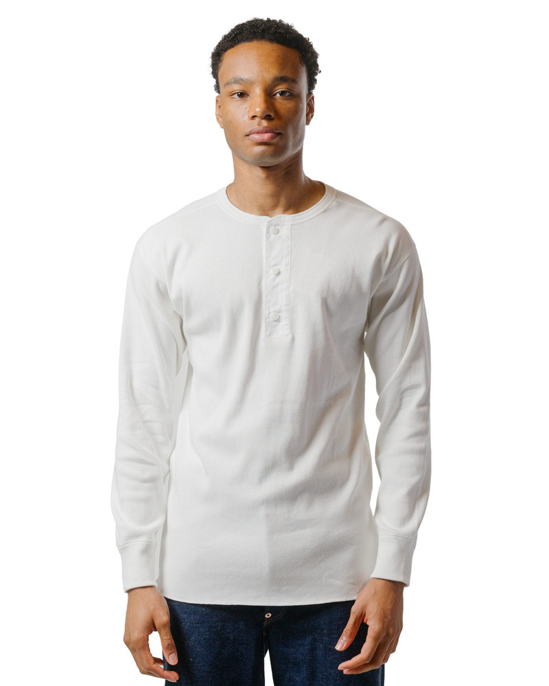 The Real McCoys MC23111 Union Henley Undershirt L/S White outlook