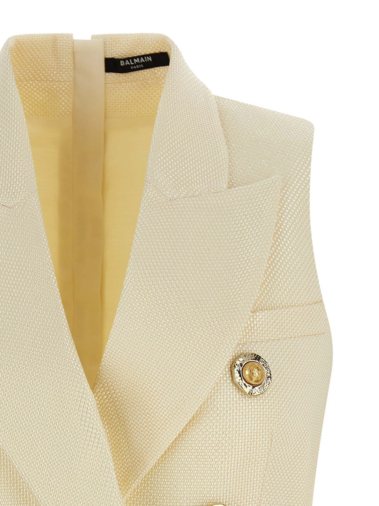 Balmain Women 'Gold And Gold Coin' Vest - 3
