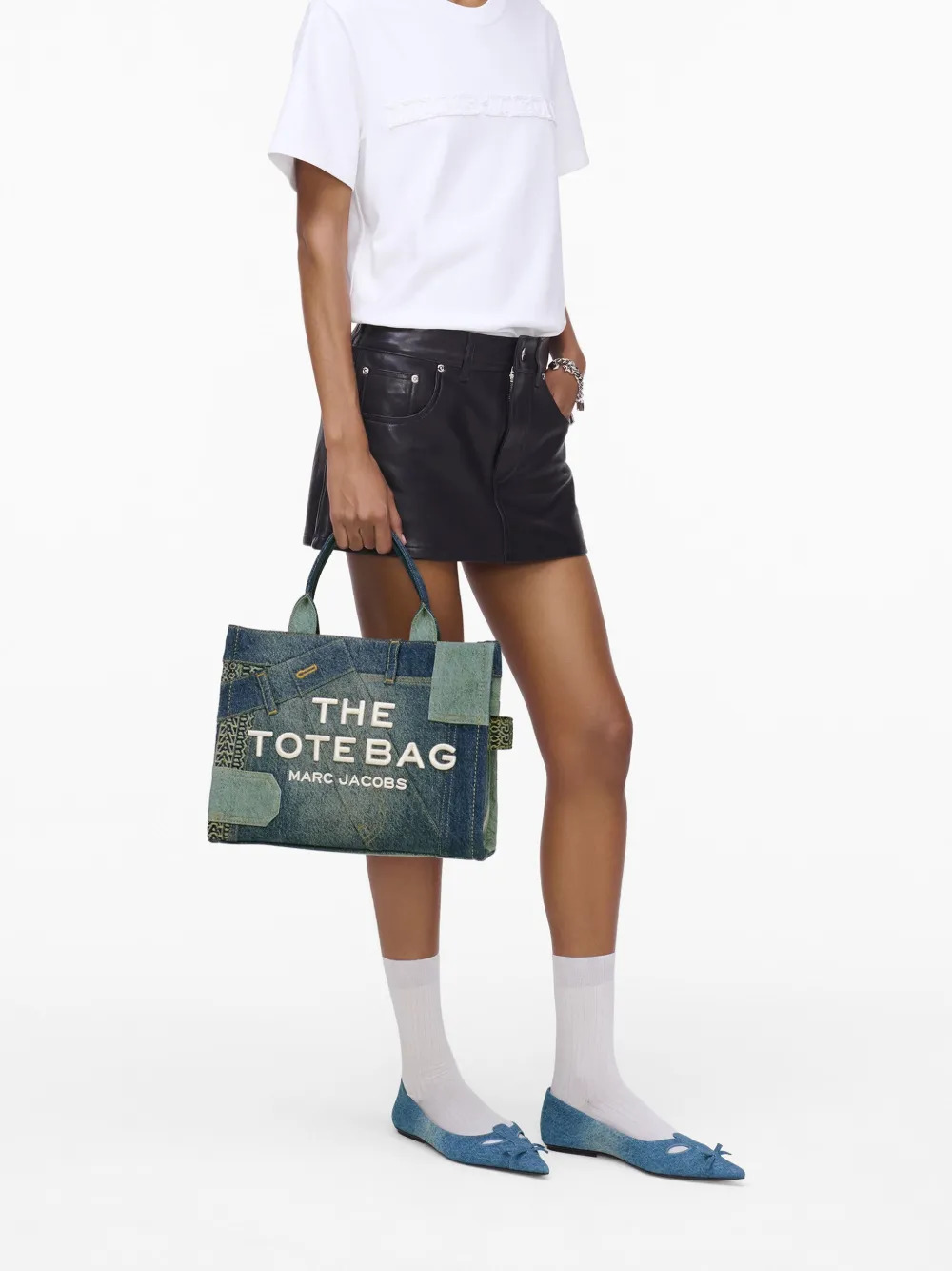 MARC JACOBS - Women The Medium Deconstructed Denim Tote Bag - 2