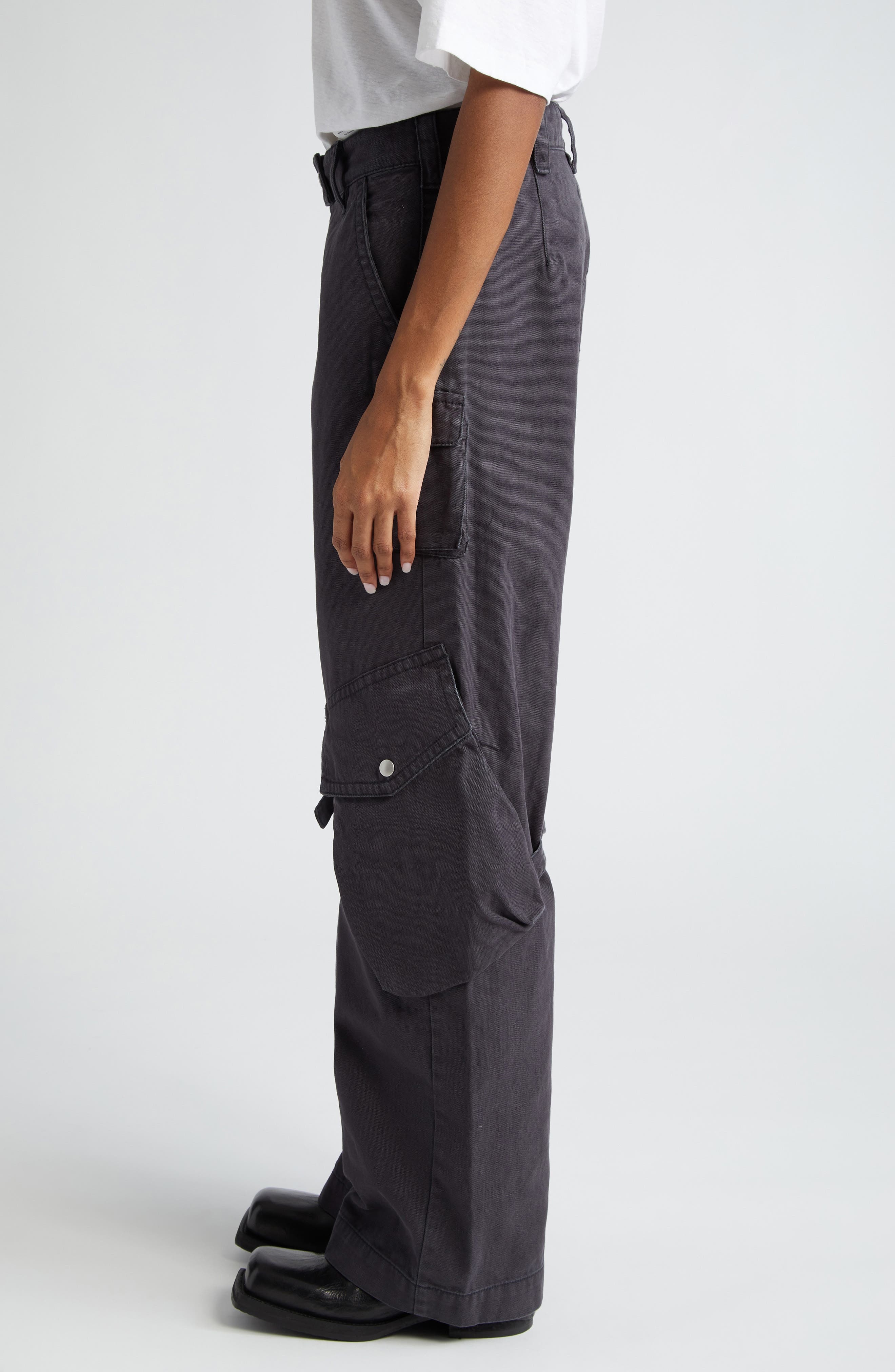 Potinal Cotton Canvas Cargo Pants - 4