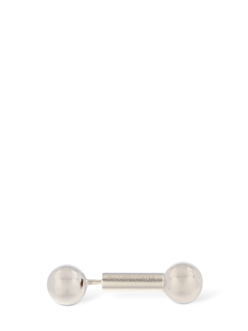 Sharp sterling silver bar mono earring - 2