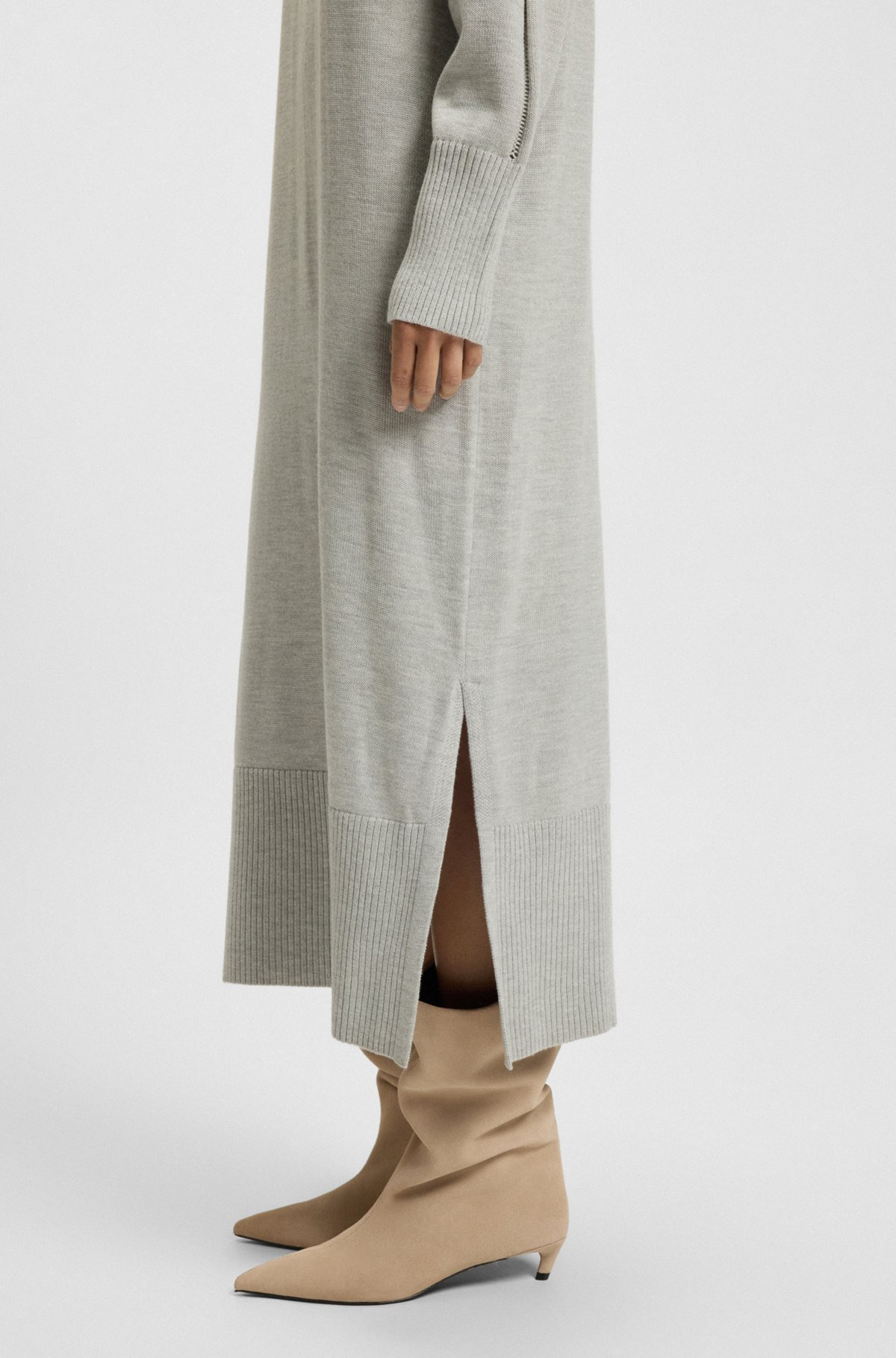 RELAXED-FIT KNITTED DRESS IN A VIRGIN-WOOL BLEND - 6