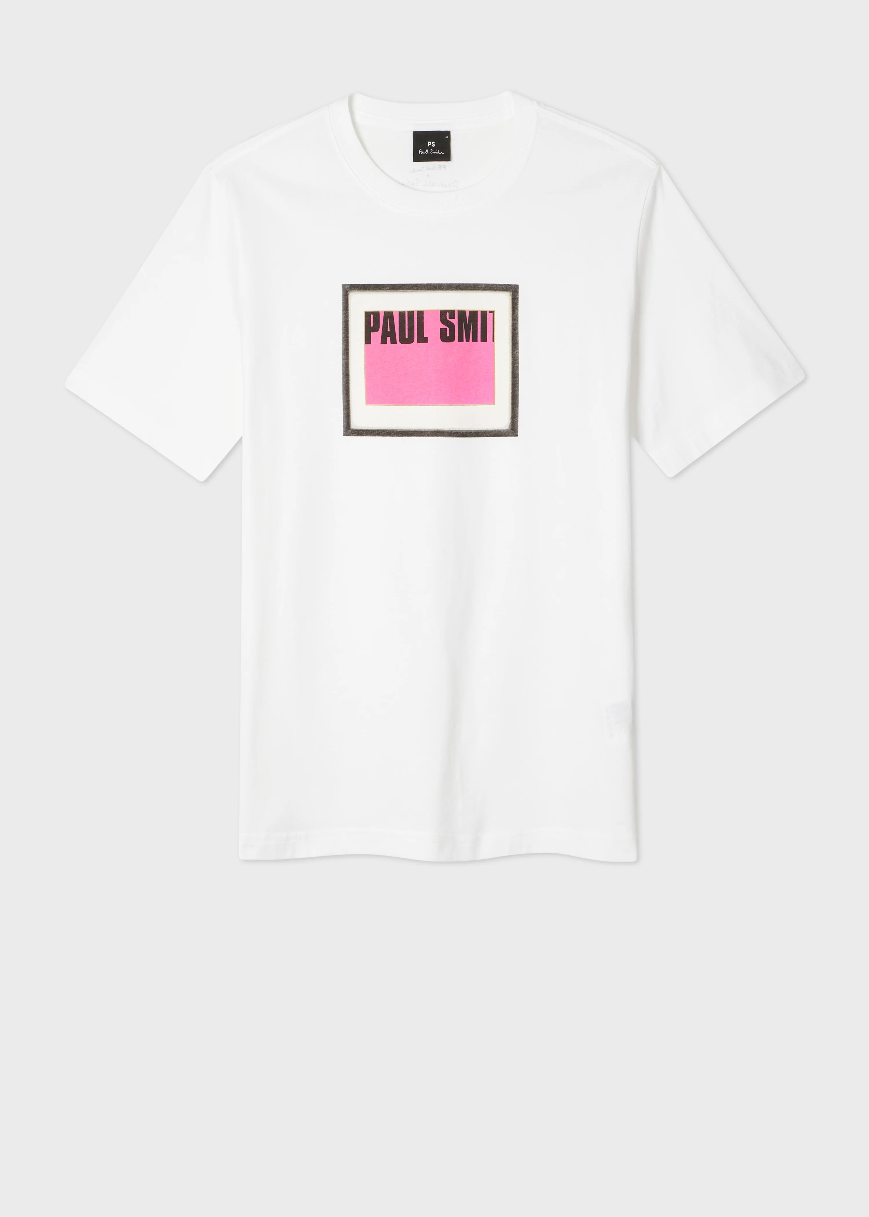 White 'Framed Logo' T-Shirt - 1