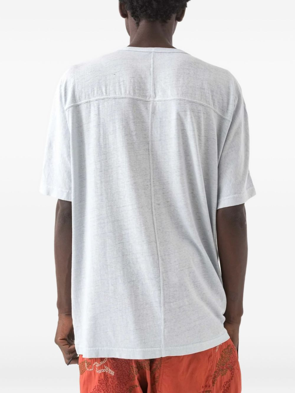central-seam short-sleeve T-shirt - 3