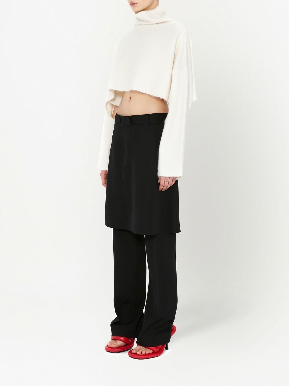 cut-out detailed cropped jumper - 3