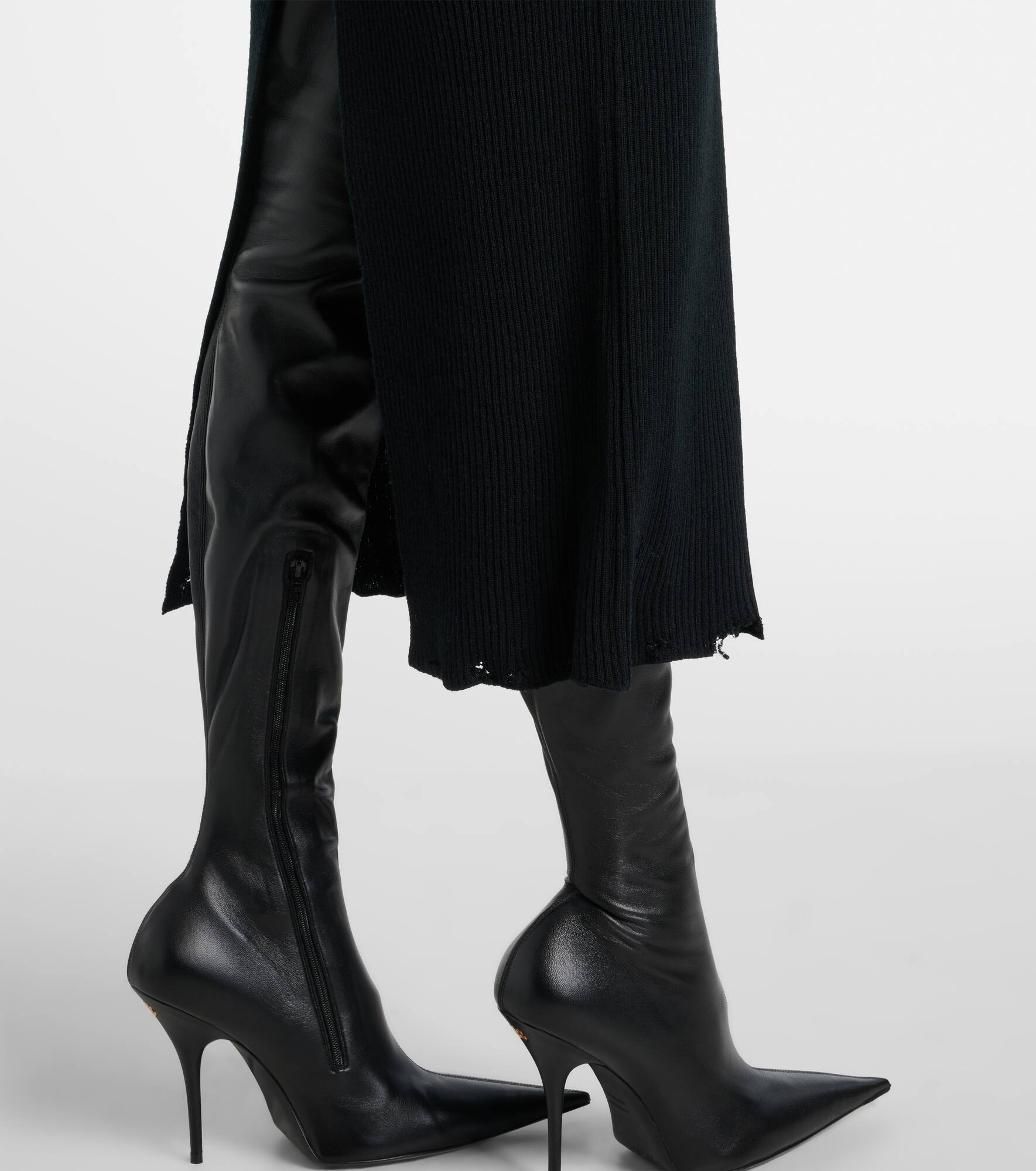 Wool-blend midi dress - 6