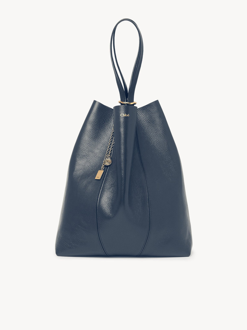 Chloé LARGE CHLOÉ SPIN TOTE BAG IN GRAINED LEATHER outlook