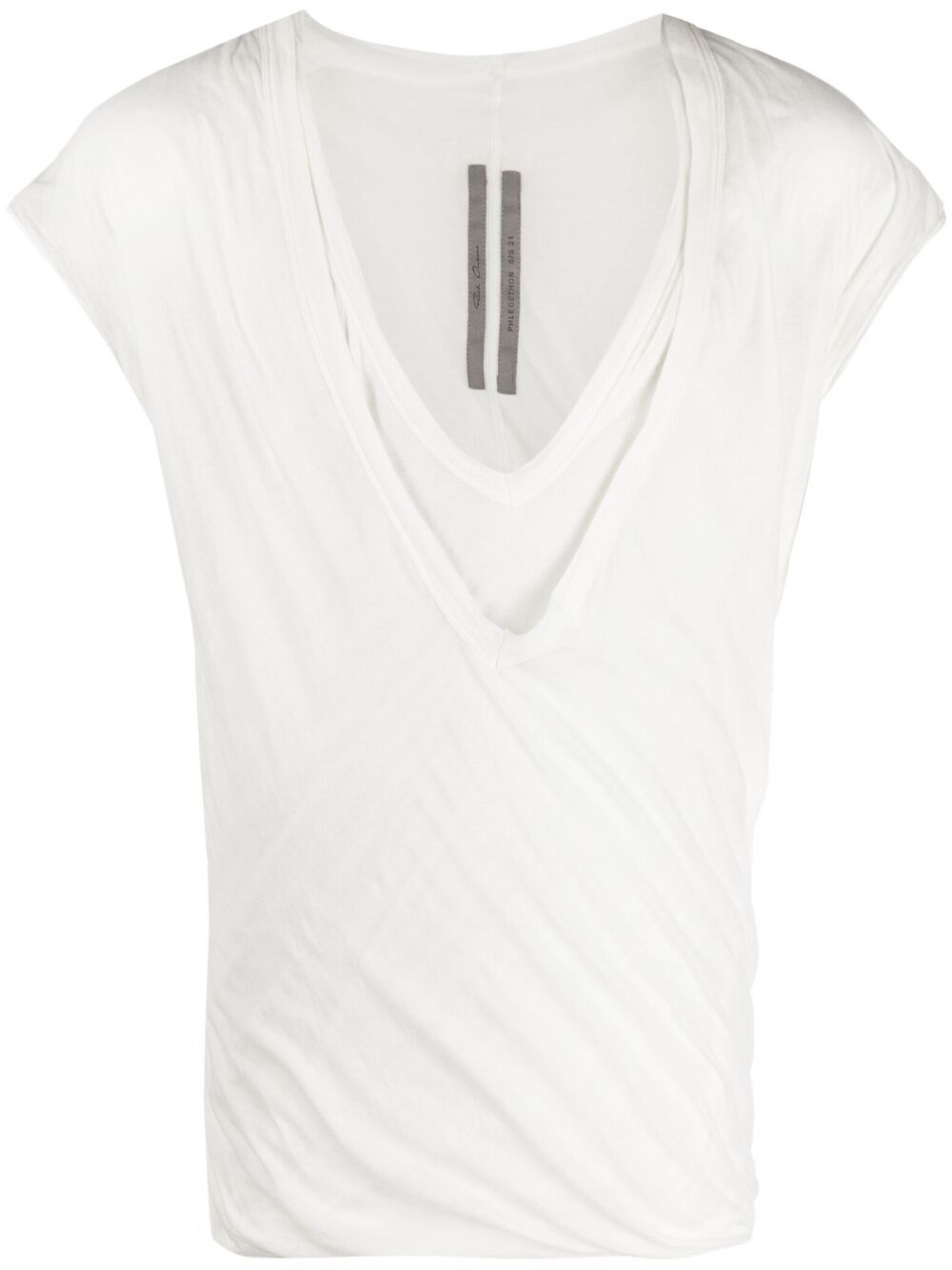 layered V-neck T-shirt - 1