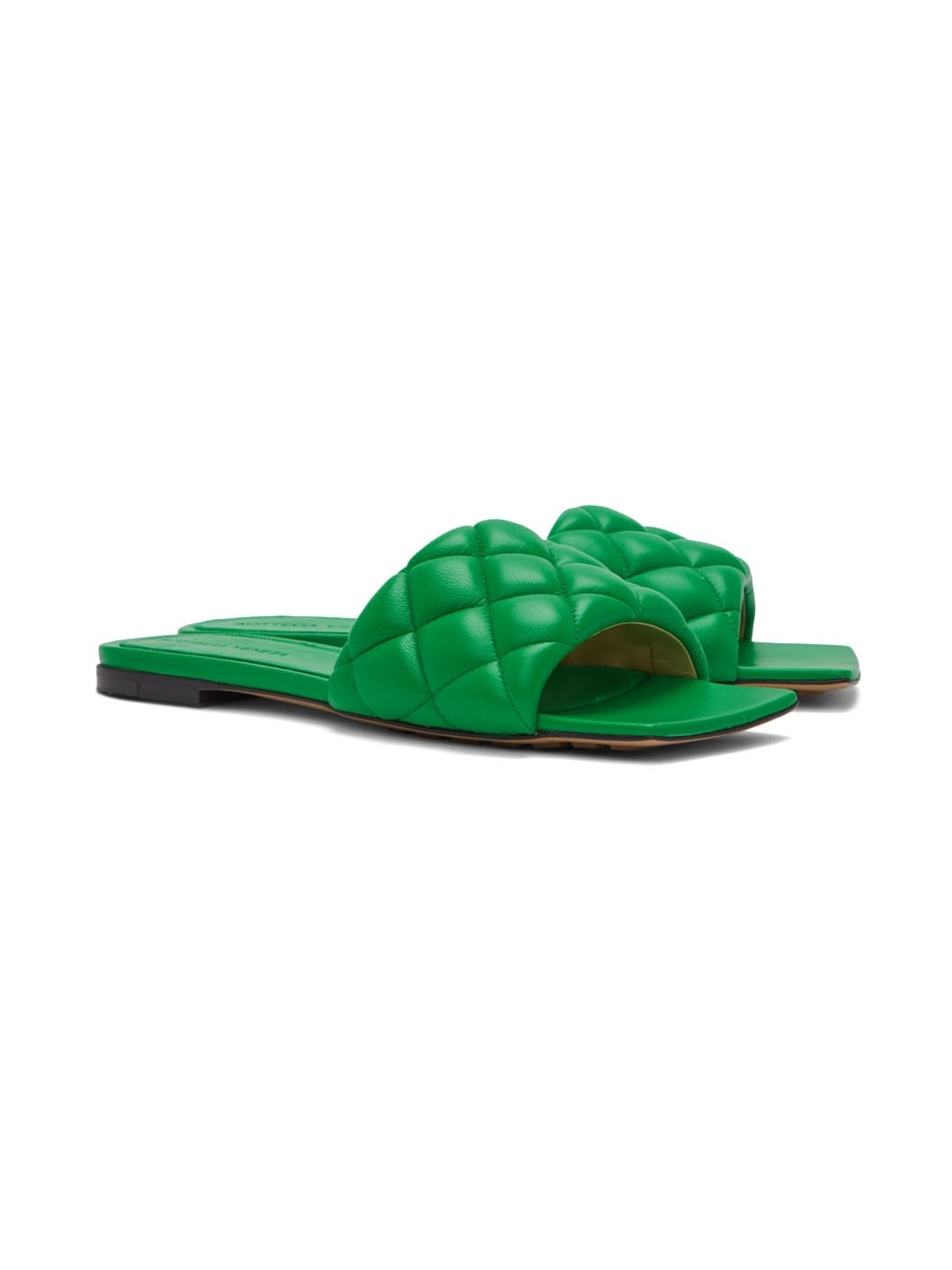 Green Padded Flat Sandals - 4