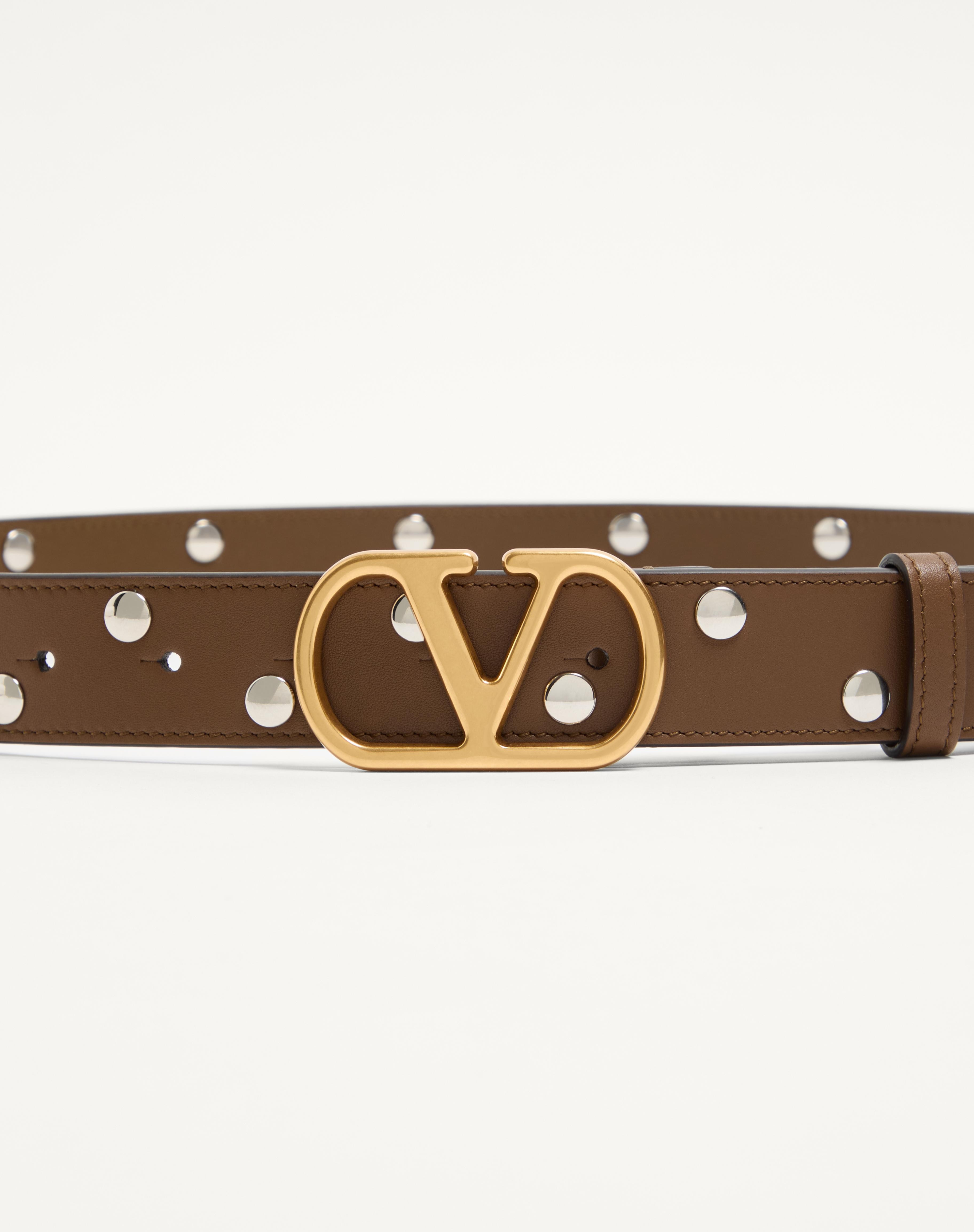 VLOGO SIGNATURE BELT IN SHINY CALFSKIN 30 MM - 4