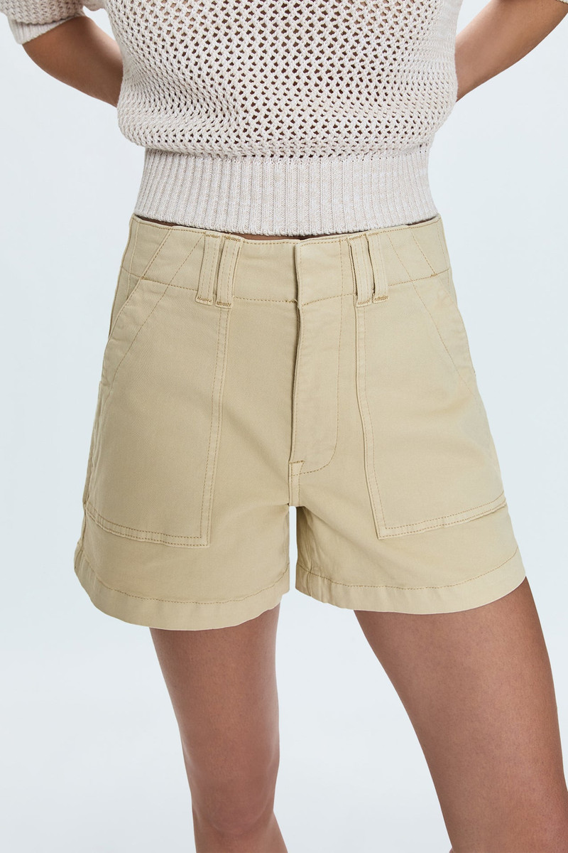 MARISSA HIGH RISE UTILITY SHORT - CUSTARD YELLOW 3