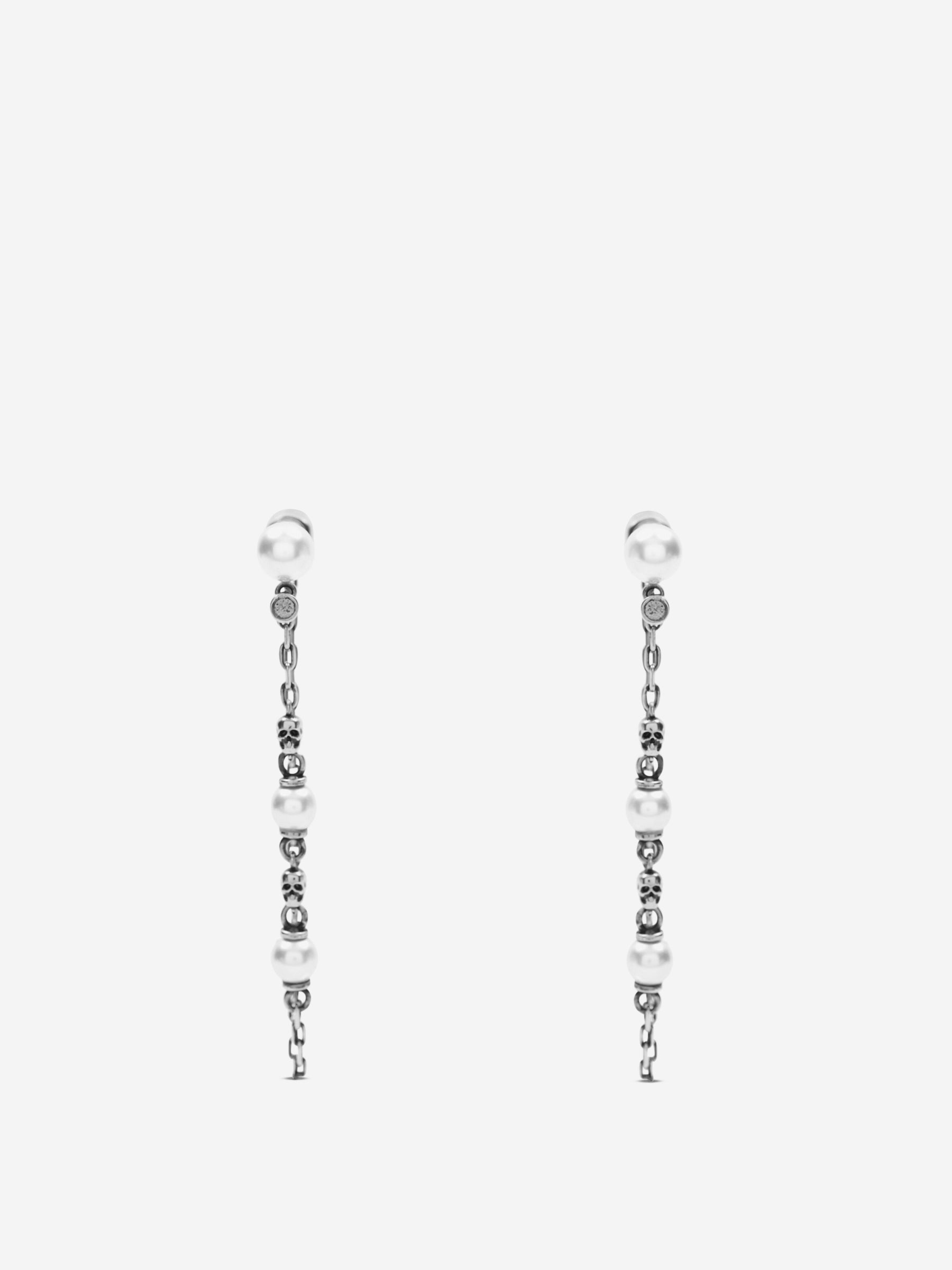 SKULL CHAIN EARRINGS - 1