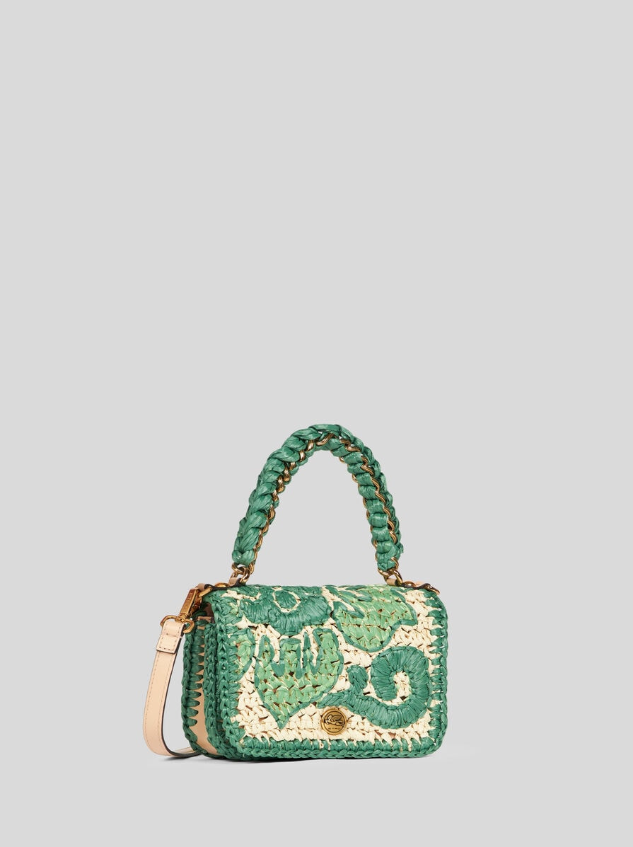 MINI WOVEN RAFFIA BOND BAG - 5