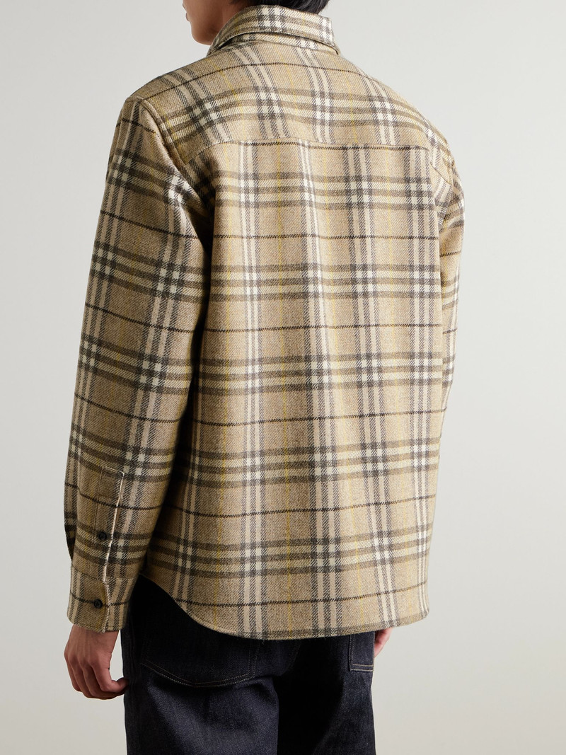 Checked Wool-Flannel Shirt Neutral 3