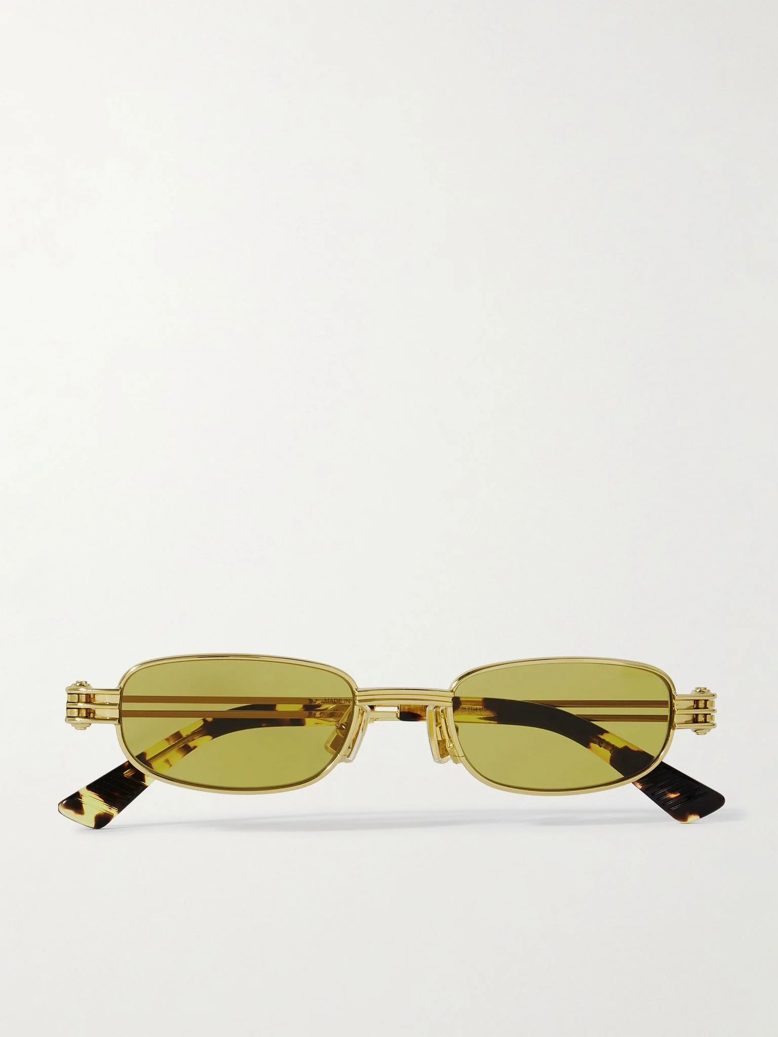 Rectangular-Frame Gold-Tone Sunglasses Gold - 1